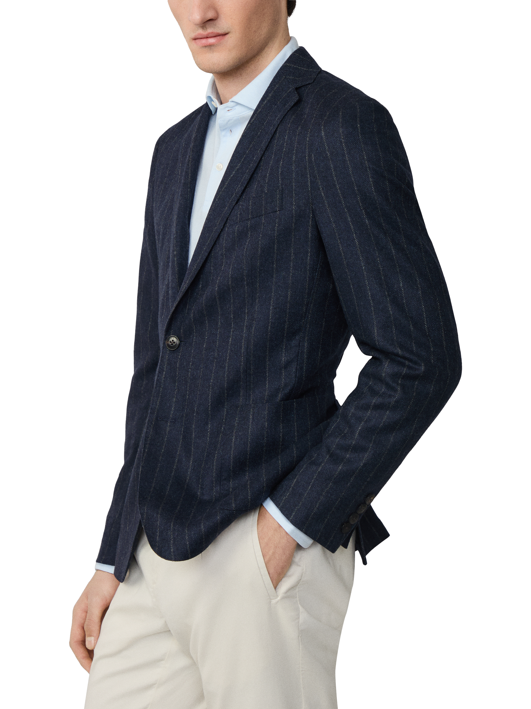 Product image 6 of 7, which shows Hackett London Wool Blend Blazer, Midnight Blue, 36
