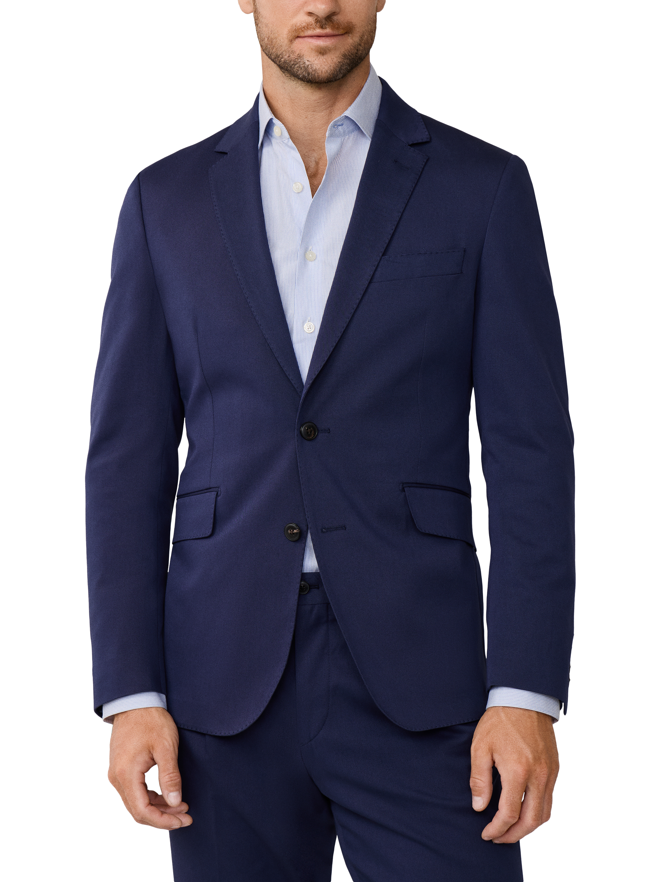 Product image 1 of 7, which shows Hackett London Cotton Blend Blazer, Navy, 48