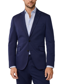 Hackett London Cotton Blend Blazer, Navy