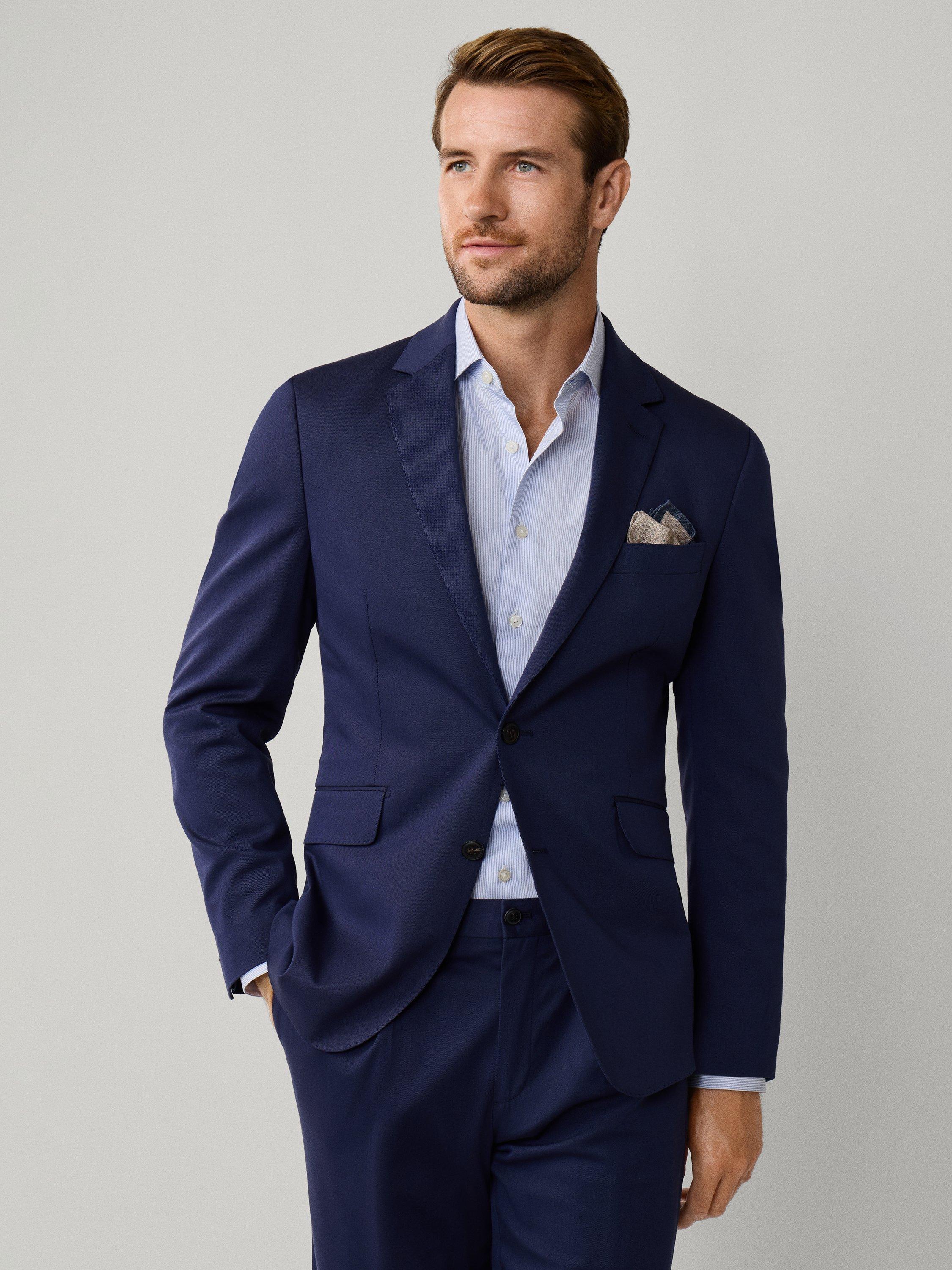 Product image 7 of 7, which shows Hackett London Cotton Blend Blazer, Navy, 48