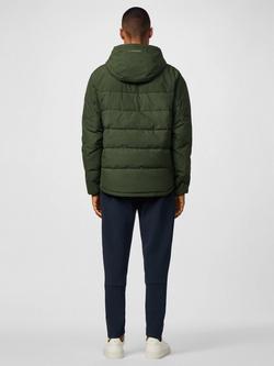 Hackett London Hybrid Ripstop Puffer Jacket, Khaki Green - view 2, Khaki Green