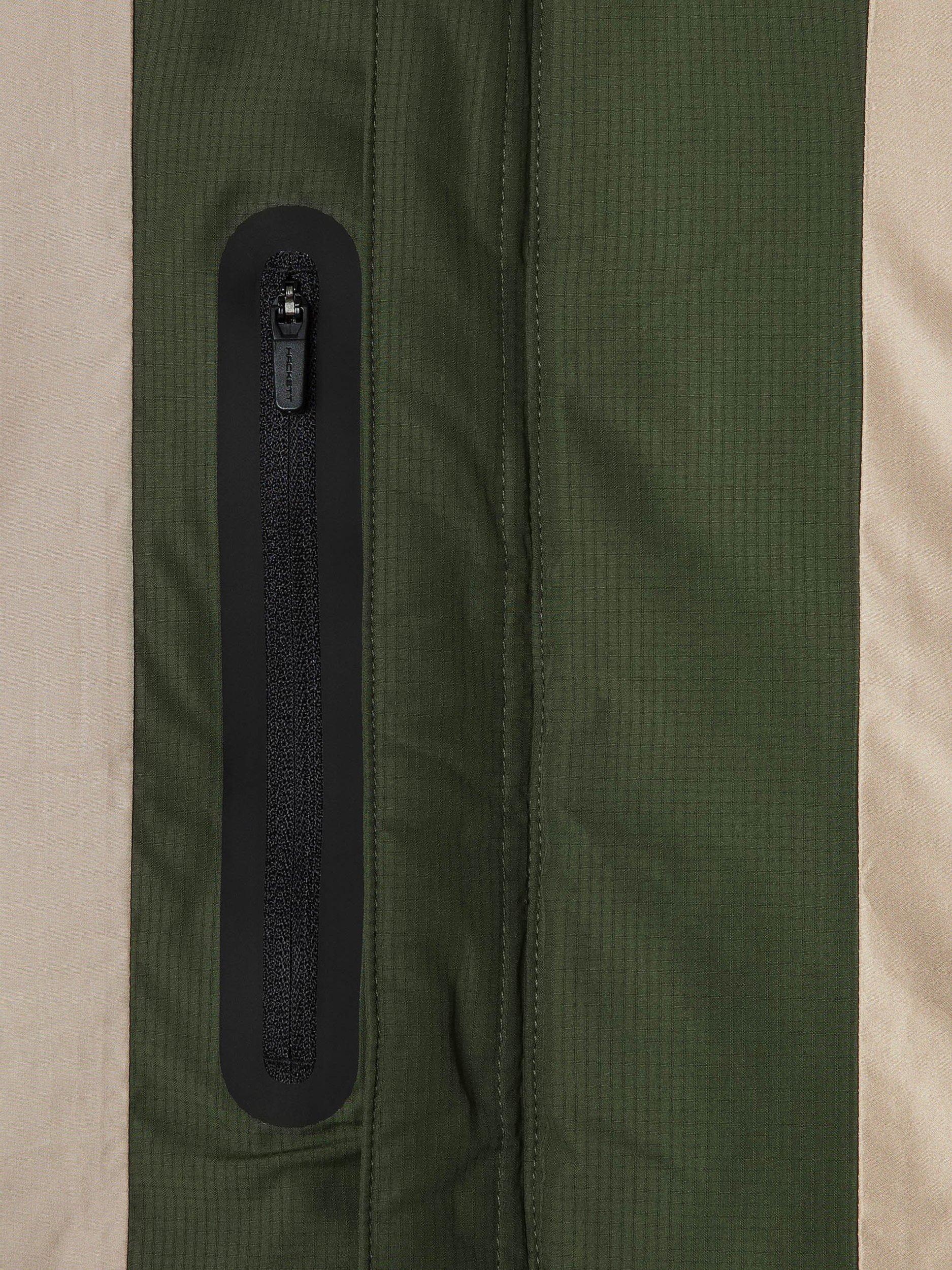 Product image 9 of 10, which shows Hackett London Hybrid Ripstop Puffer Jacket, Khaki Green, XXXL