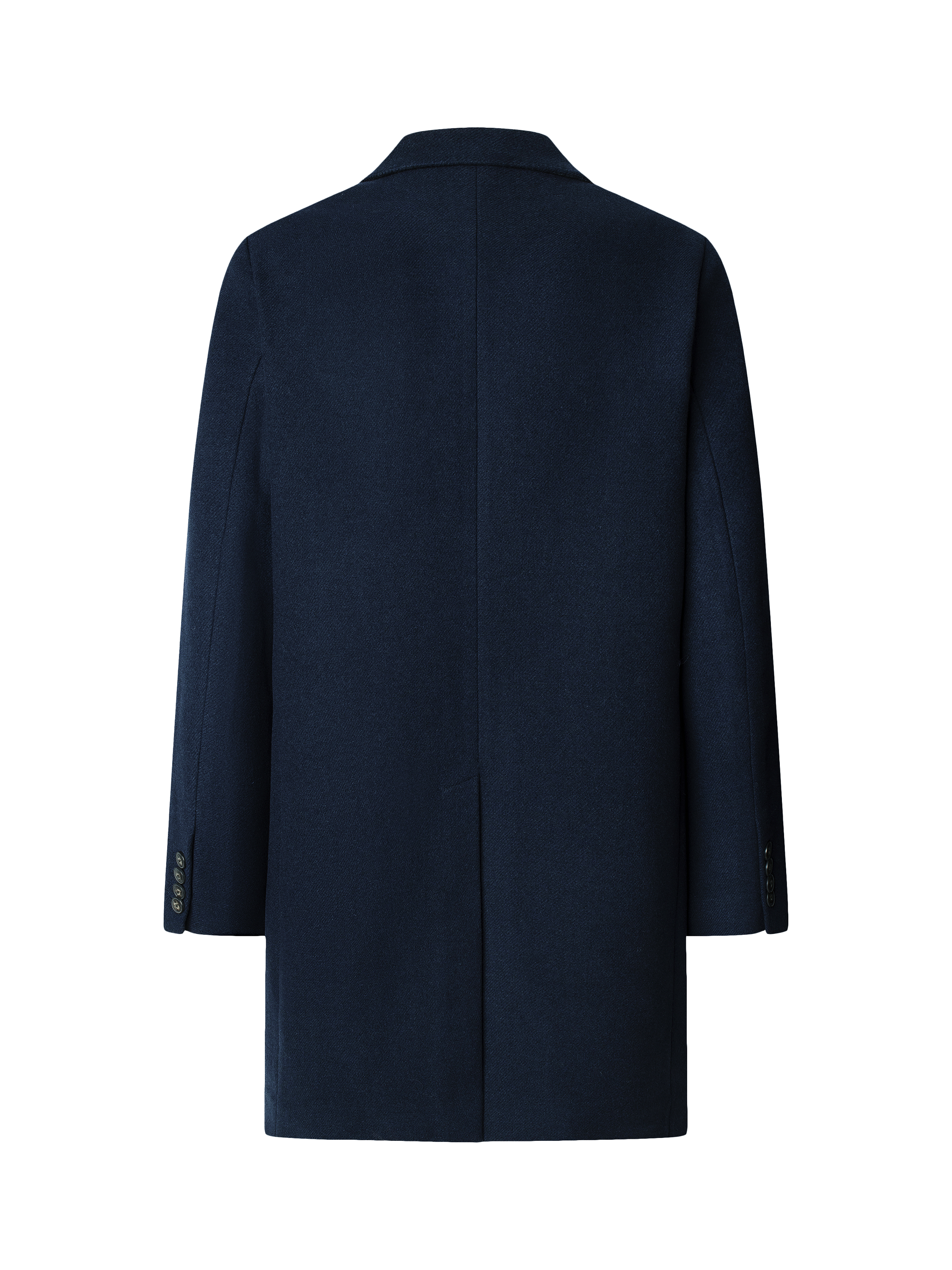 Product image 2 of 7, which shows Hackett London Wool Overcoat, Navy, 34R