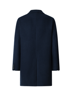 Hackett London Wool Overcoat - view 2, Navy