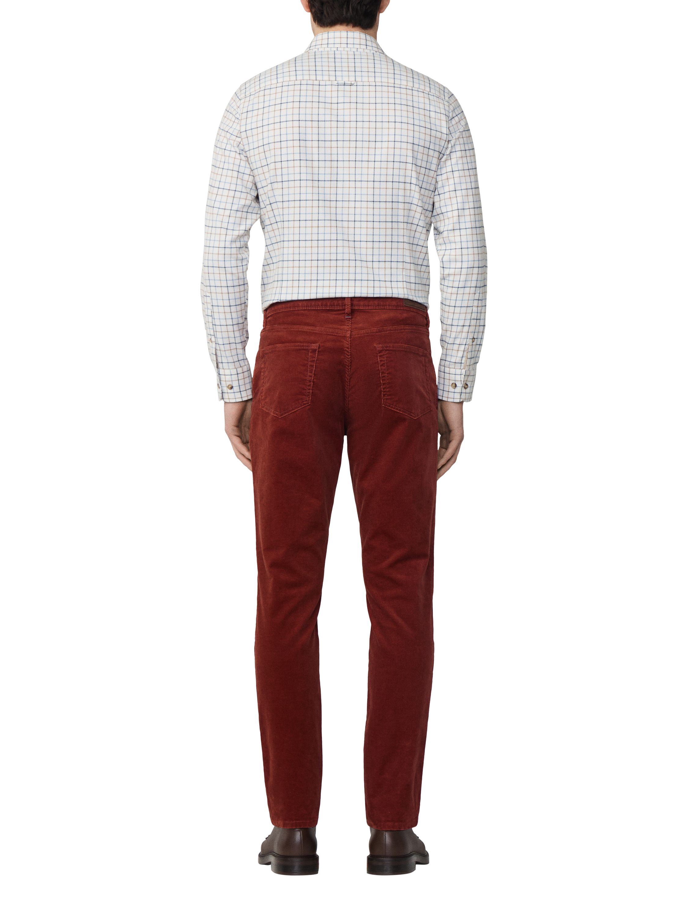 Product image 3 of 7, which shows Hackett London Trinity 5 Pocket Chino Trousers, Cognac Brown, 33R