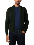 Hackett London Wool Zip Neck Jersey Cardigan