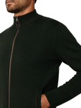 Hackett London Wool Zip Neck Jersey Cardigan