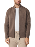 Hackett London Wool High Neck Zip Jersey Cardigan