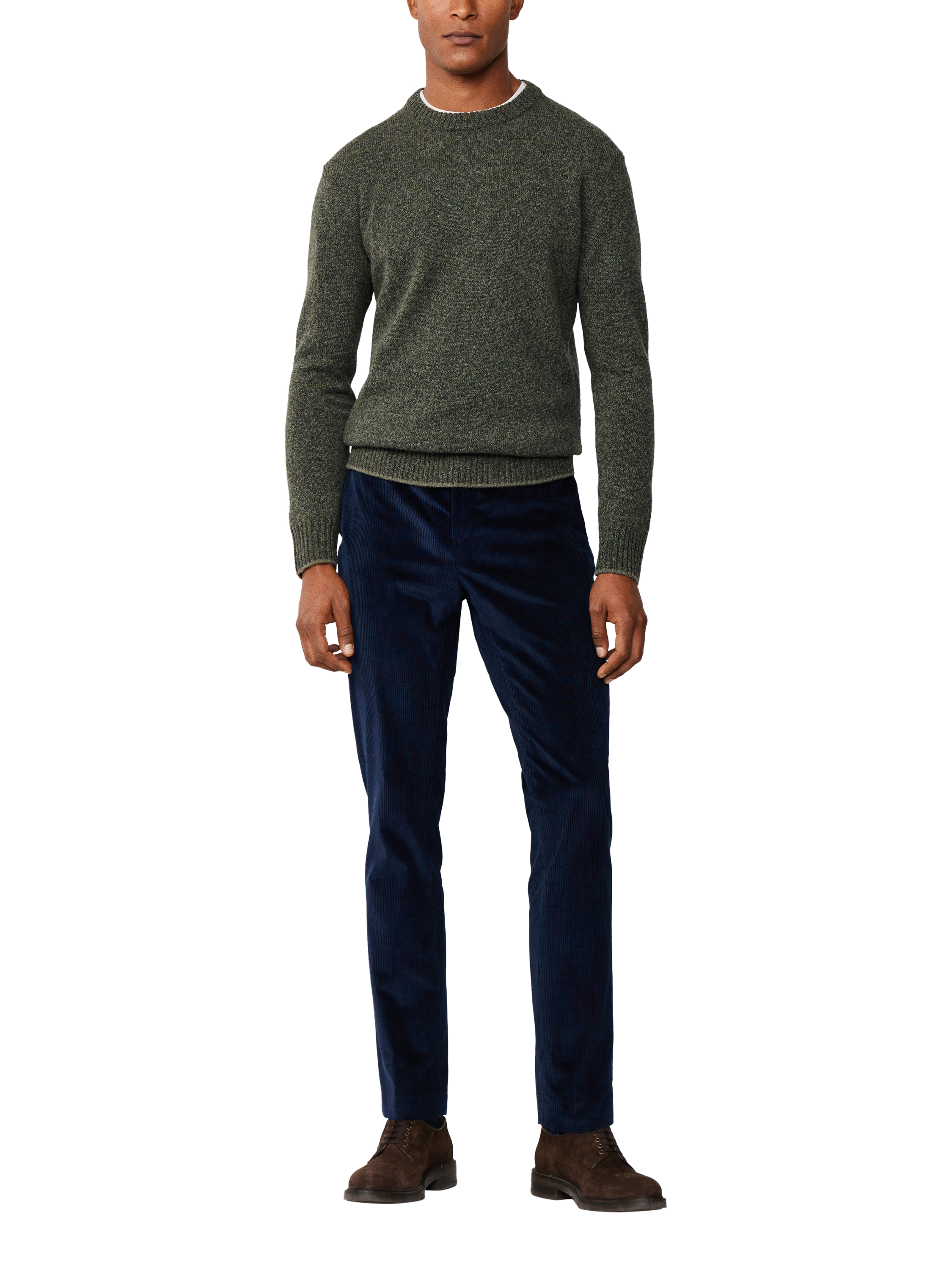 Product image 2 of 7, which shows Hackett London Wool Round Neck Jumper, Duck Green, XXL