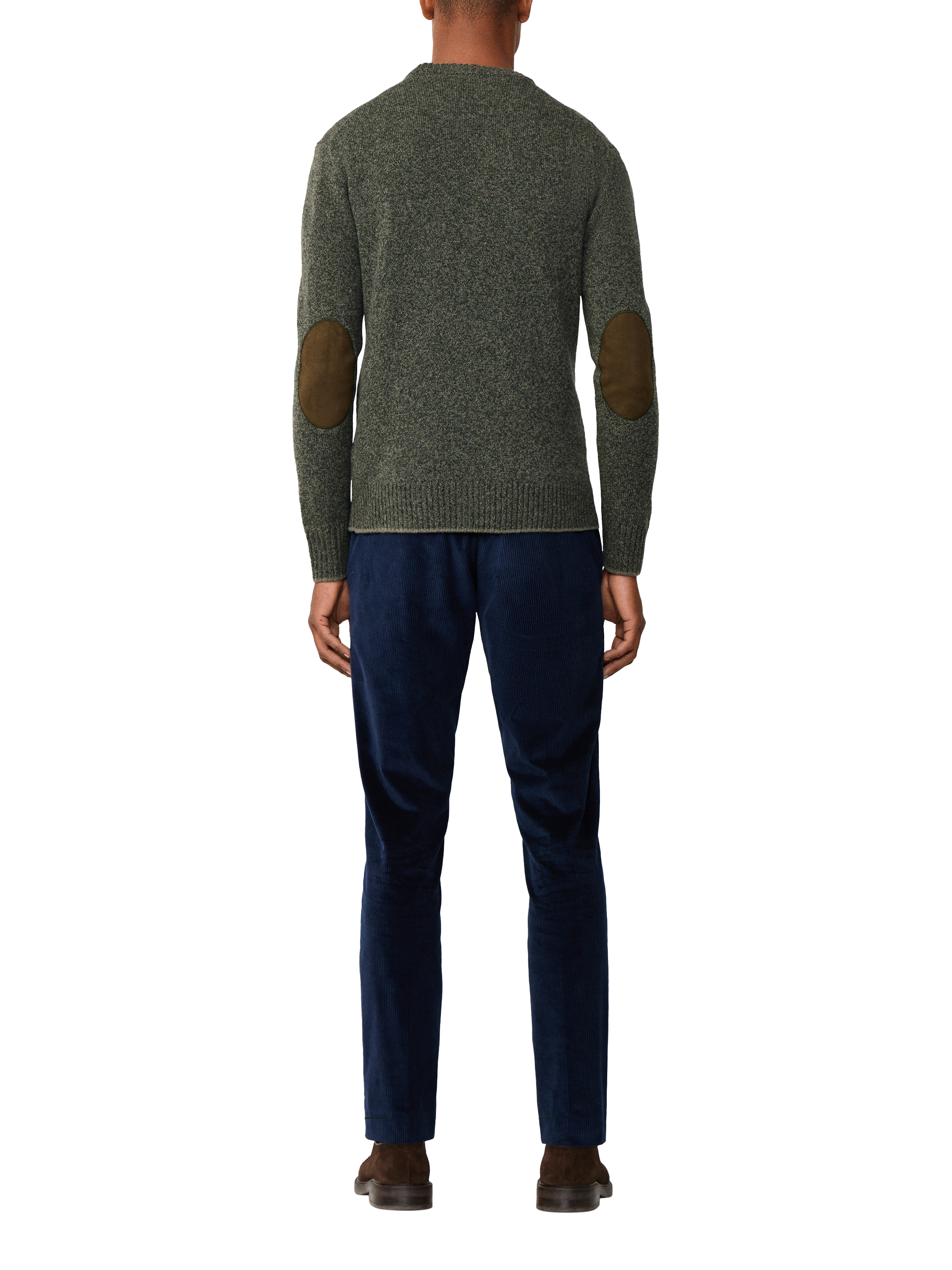 Product image 3 of 7, which shows Hackett London Wool Round Neck Jumper, Duck Green, XXL