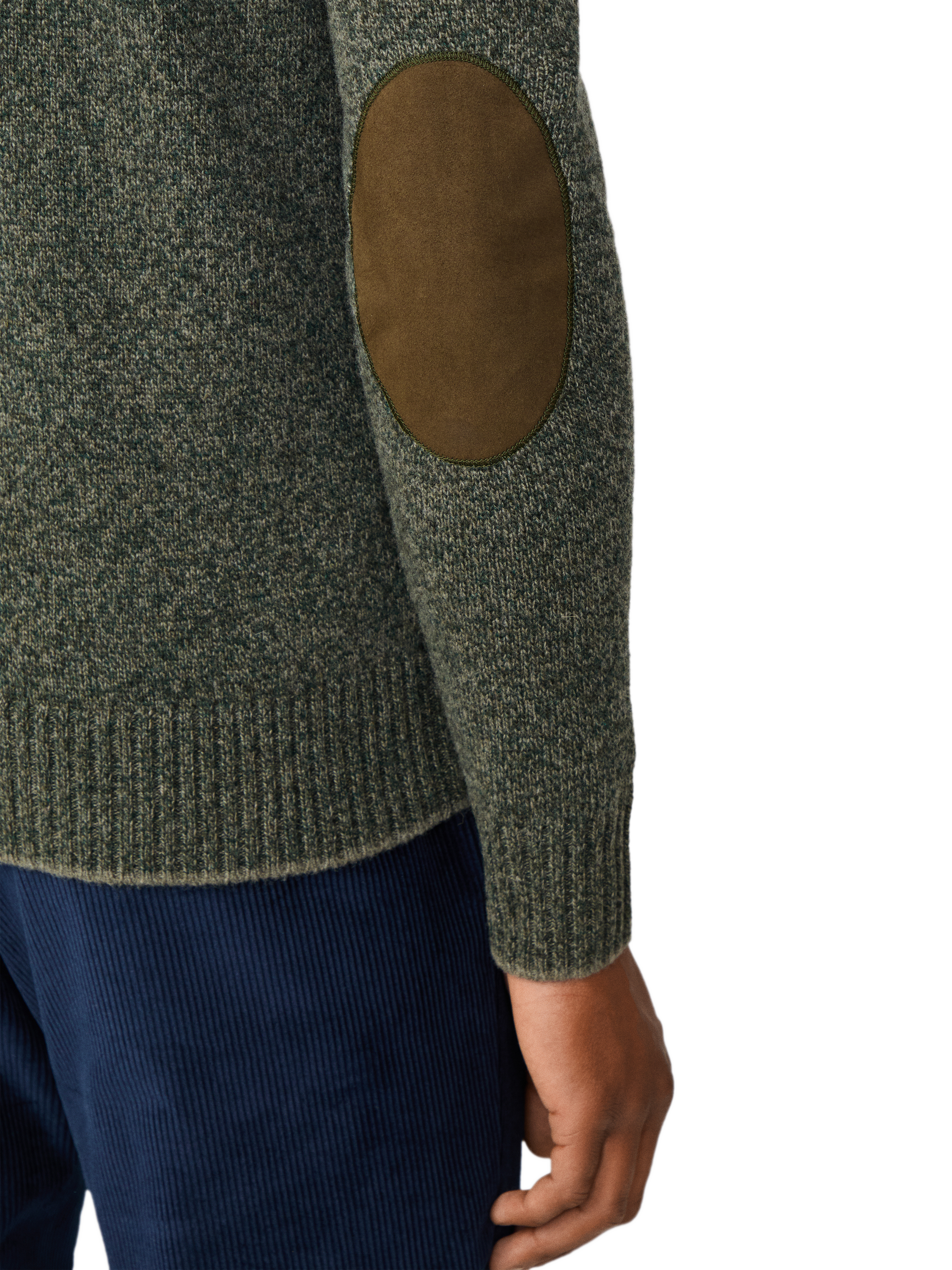 Product image 5 of 7, which shows Hackett London Wool Round Neck Jumper, Duck Green, XXL