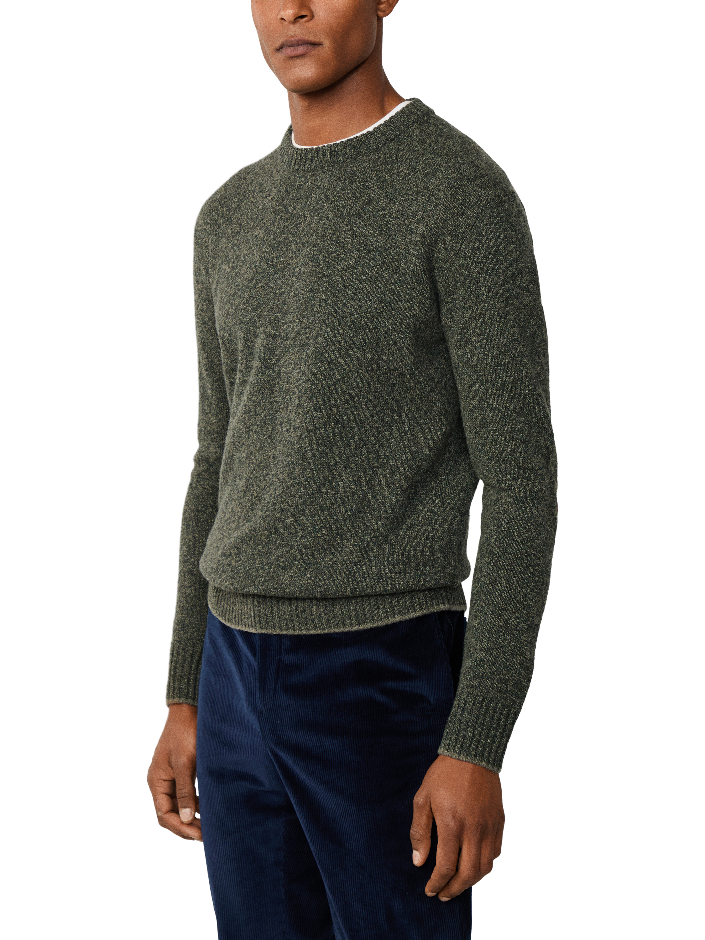 Product image 6 of 7, which shows Hackett London Wool Round Neck Jumper, Duck Green, XXL