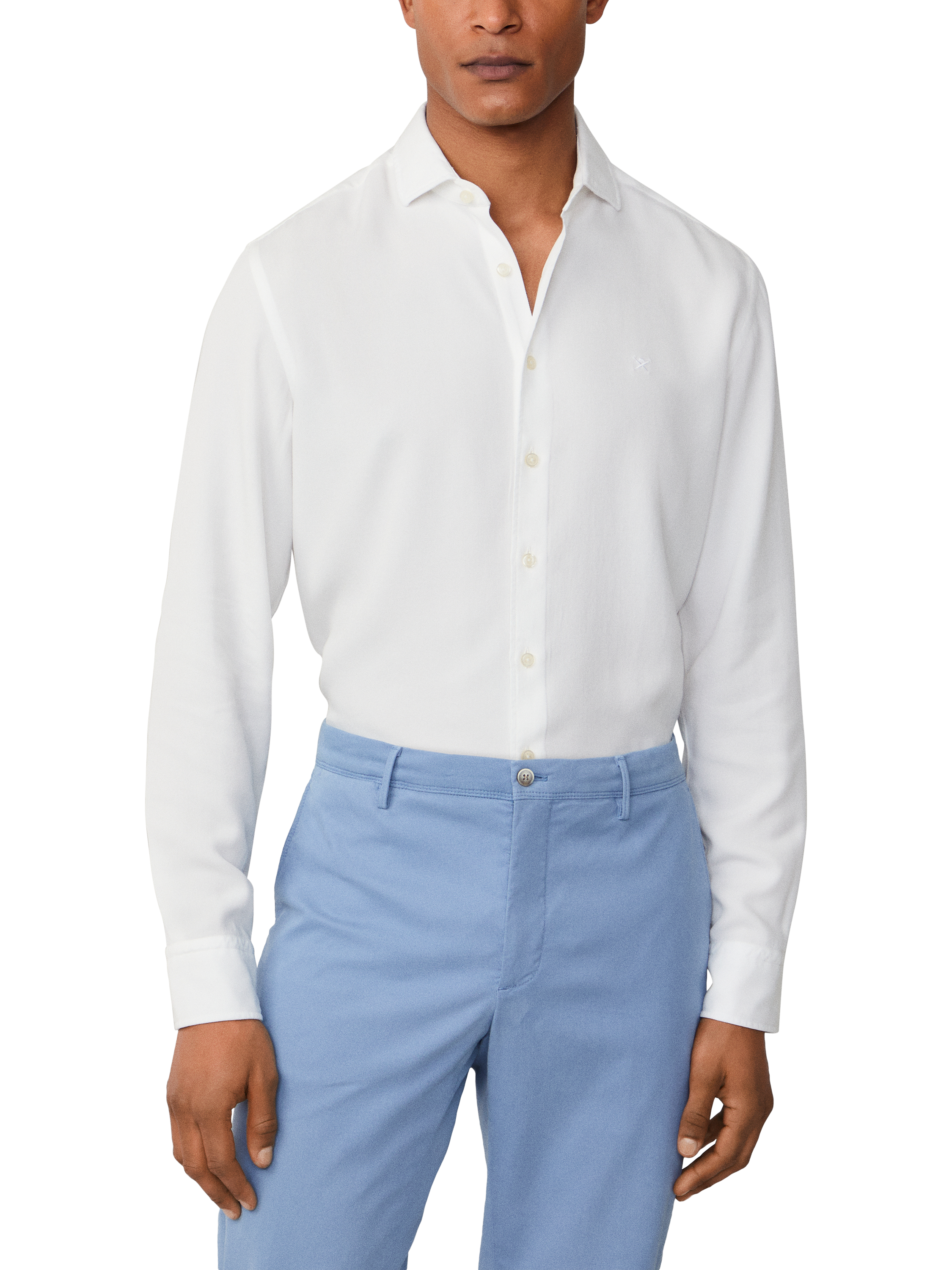 Product image 1 of 5, which shows Hackett London Long Sleeve Collar Shirt, Optic White, XXL