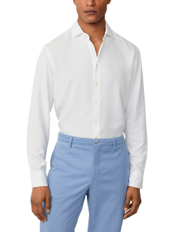 Hackett London Long Sleeve Collar Shirt, Optic White
