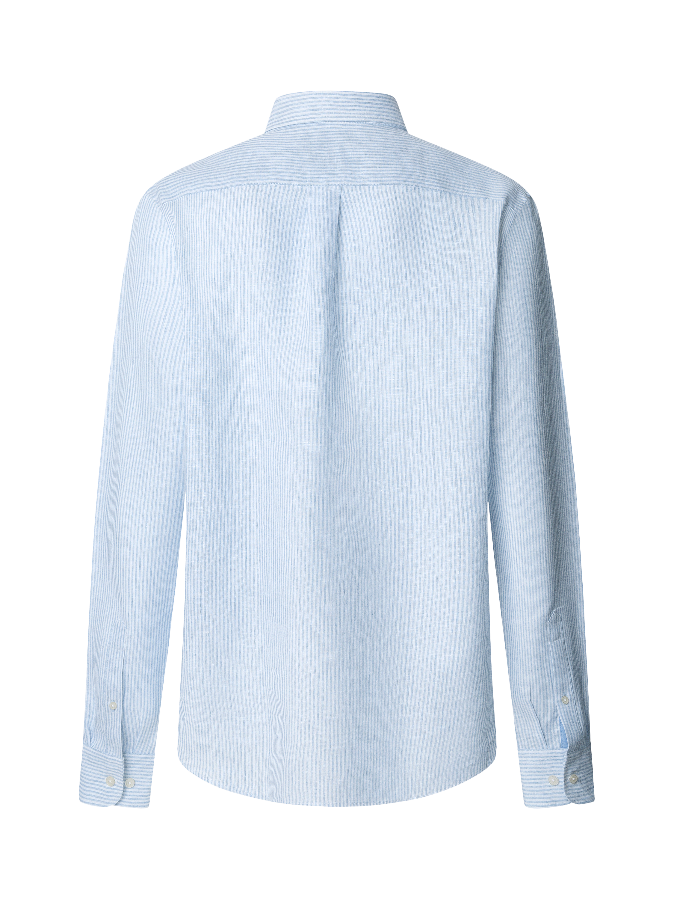 Product image 6 of 6, which shows Hackett London Stripe Linen Shirt, Sky Blue, XXL