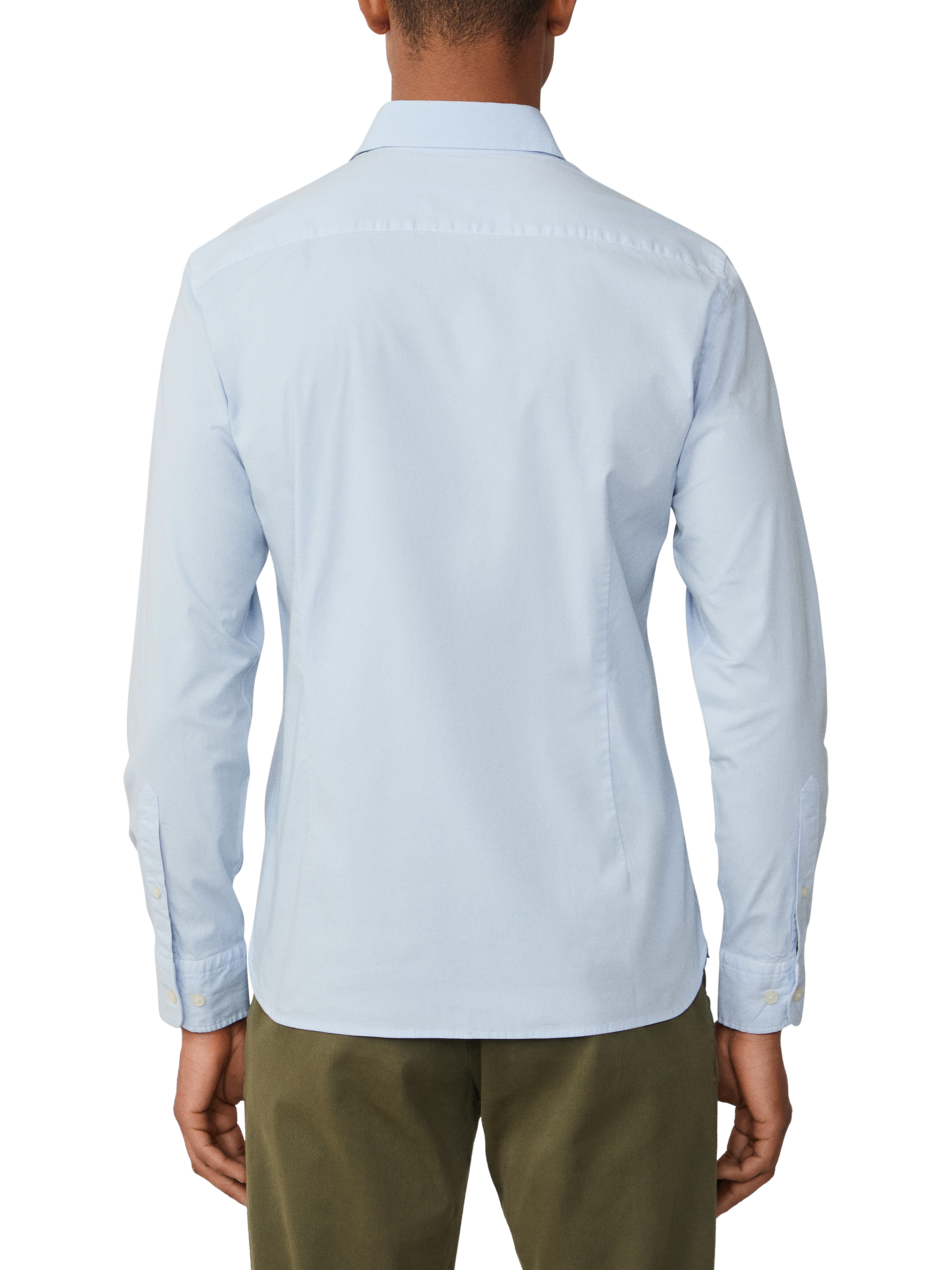 Product image 3 of 5, which shows Hackett London Embroidered Logo Cotton Blend Shirt, Sky Blue, XXL