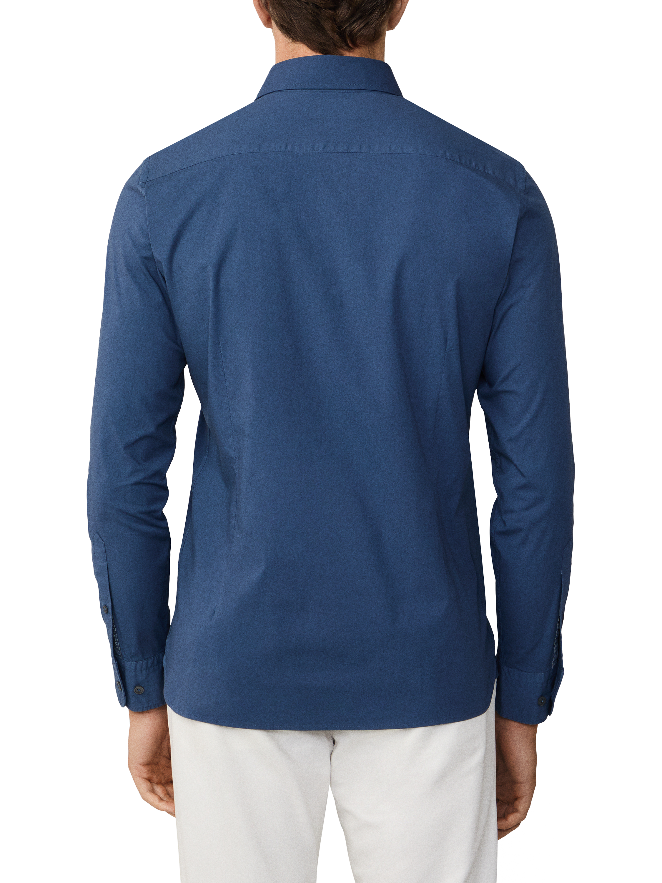 Product image 3 of 4, which shows Hackett London Cotton Blend Shirt, Dark Denim Blue, XXL