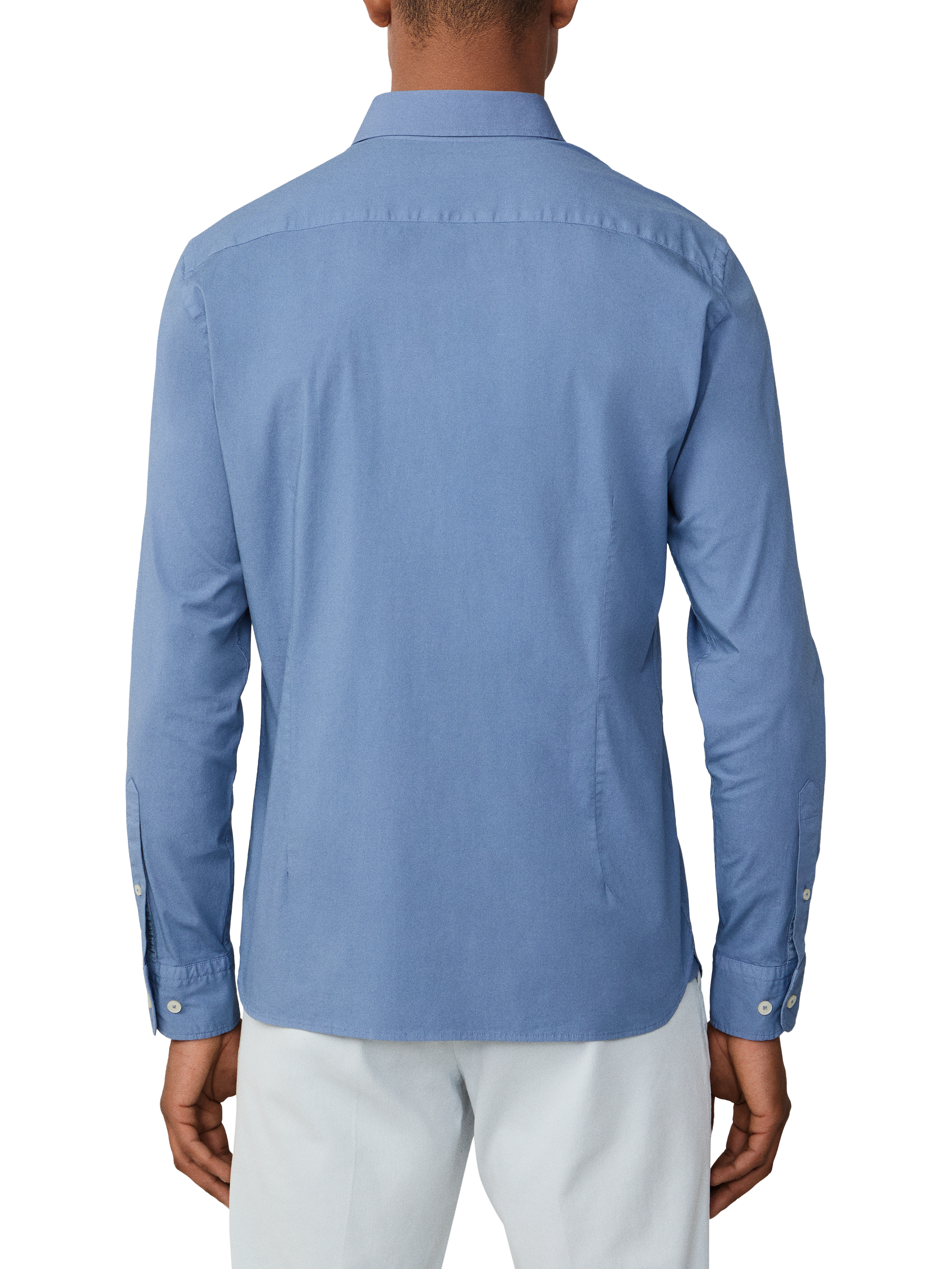 Product image 3 of 6, which shows Hackett London Cotton Blend Shirt, Chambray Blue, XXL