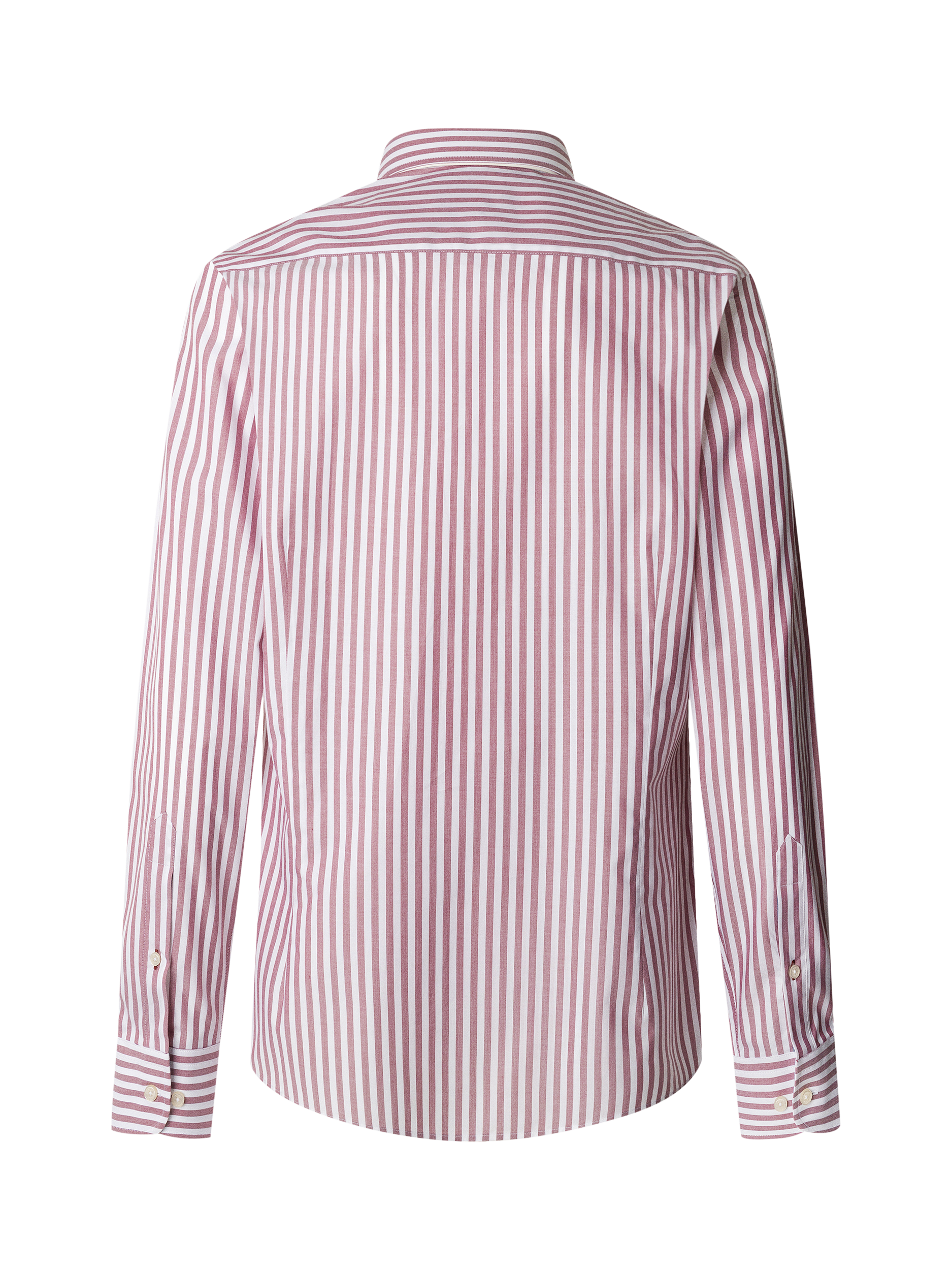 Product image 2 of 7, which shows Hackett London Cotton Stripe Long Sleeve Collar Shirt, Burnt Red, XXL