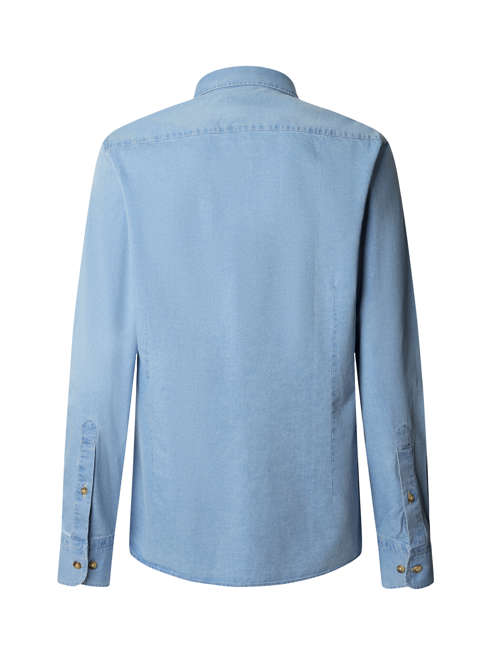 Product image 2 of 5, which shows Hackett London Tailored Fit Denim Shirt, Light Denim Blue, XXL