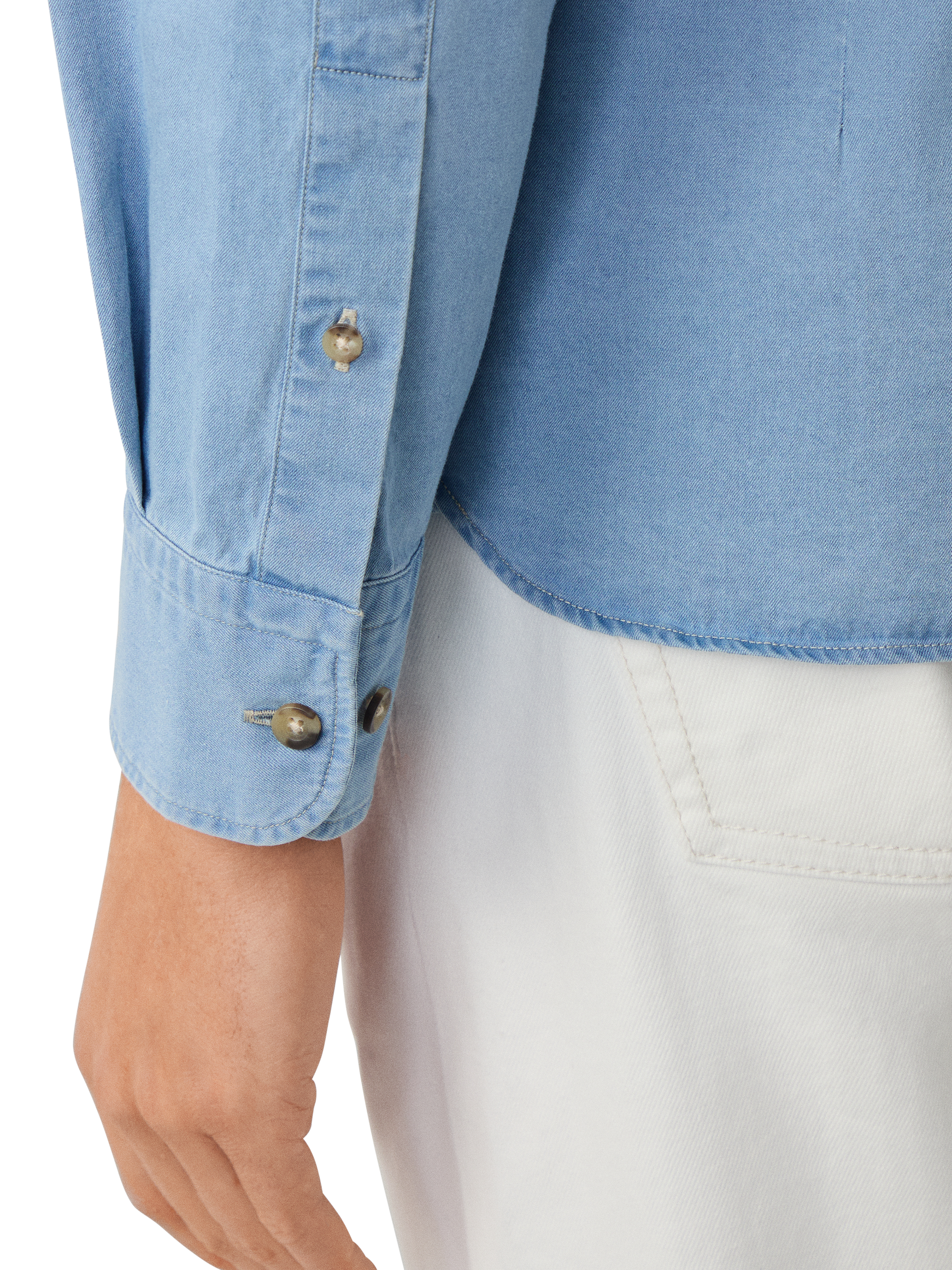 Product image 5 of 5, which shows Hackett London Tailored Fit Denim Shirt, Light Denim Blue, XXL