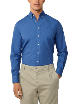 Hackett London Button Down Collar Cotton Shirt, Eton Blue