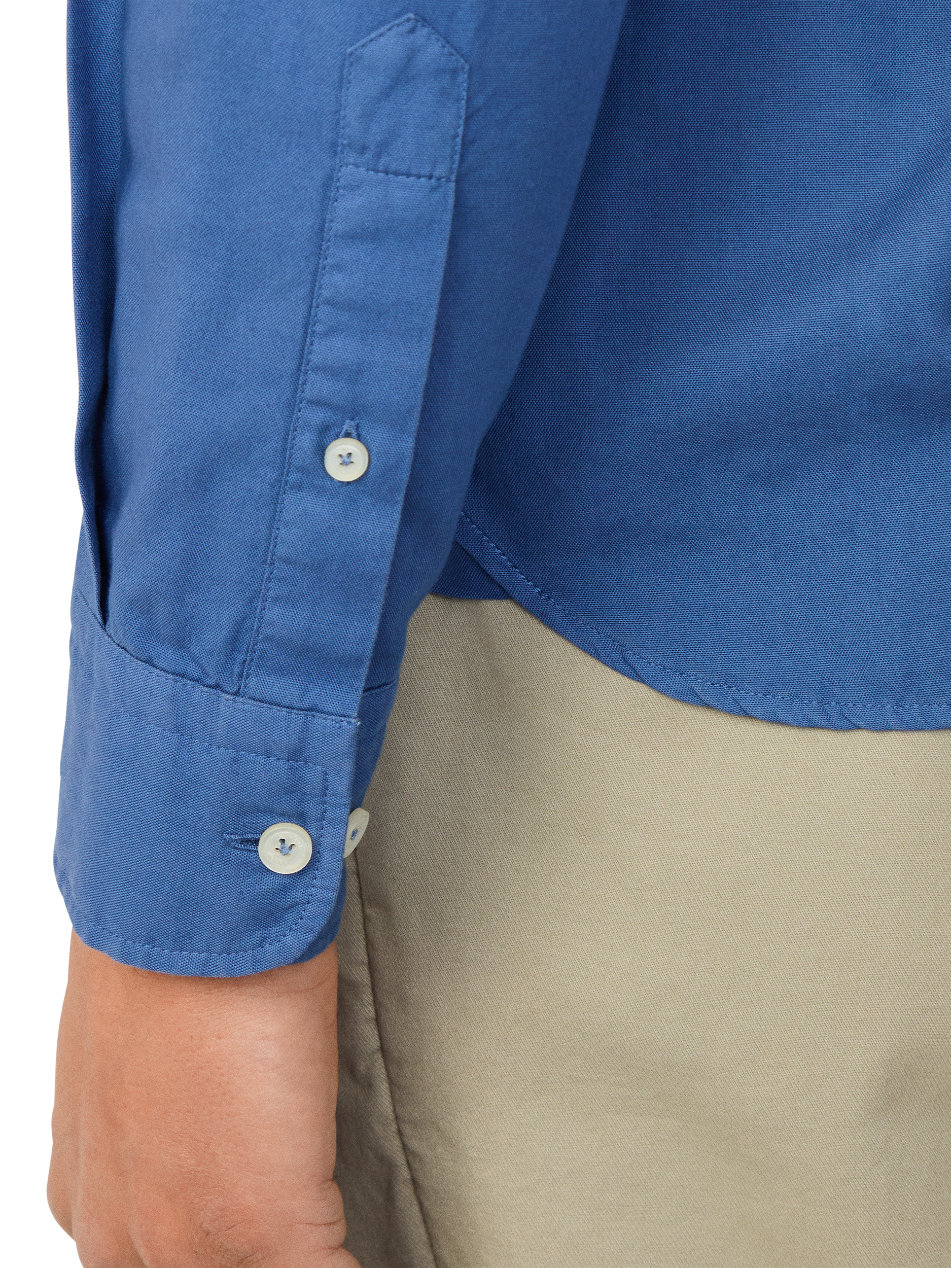 Product image 5 of 7, which shows Hackett London Button Down Collar Cotton Shirt, Eton Blue, L