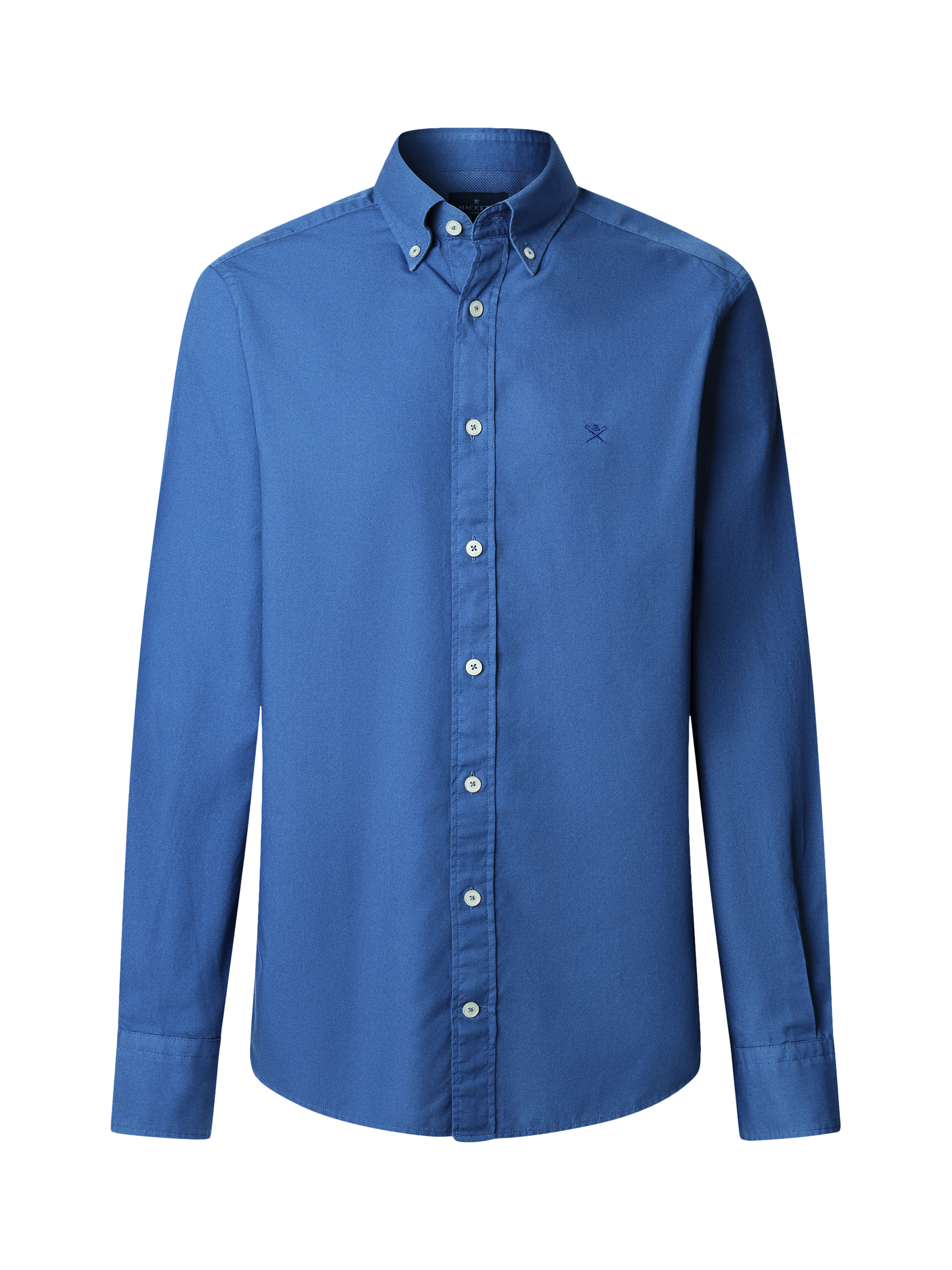 Product image 7 of 7, which shows Hackett London Button Down Collar Cotton Shirt, Eton Blue, L