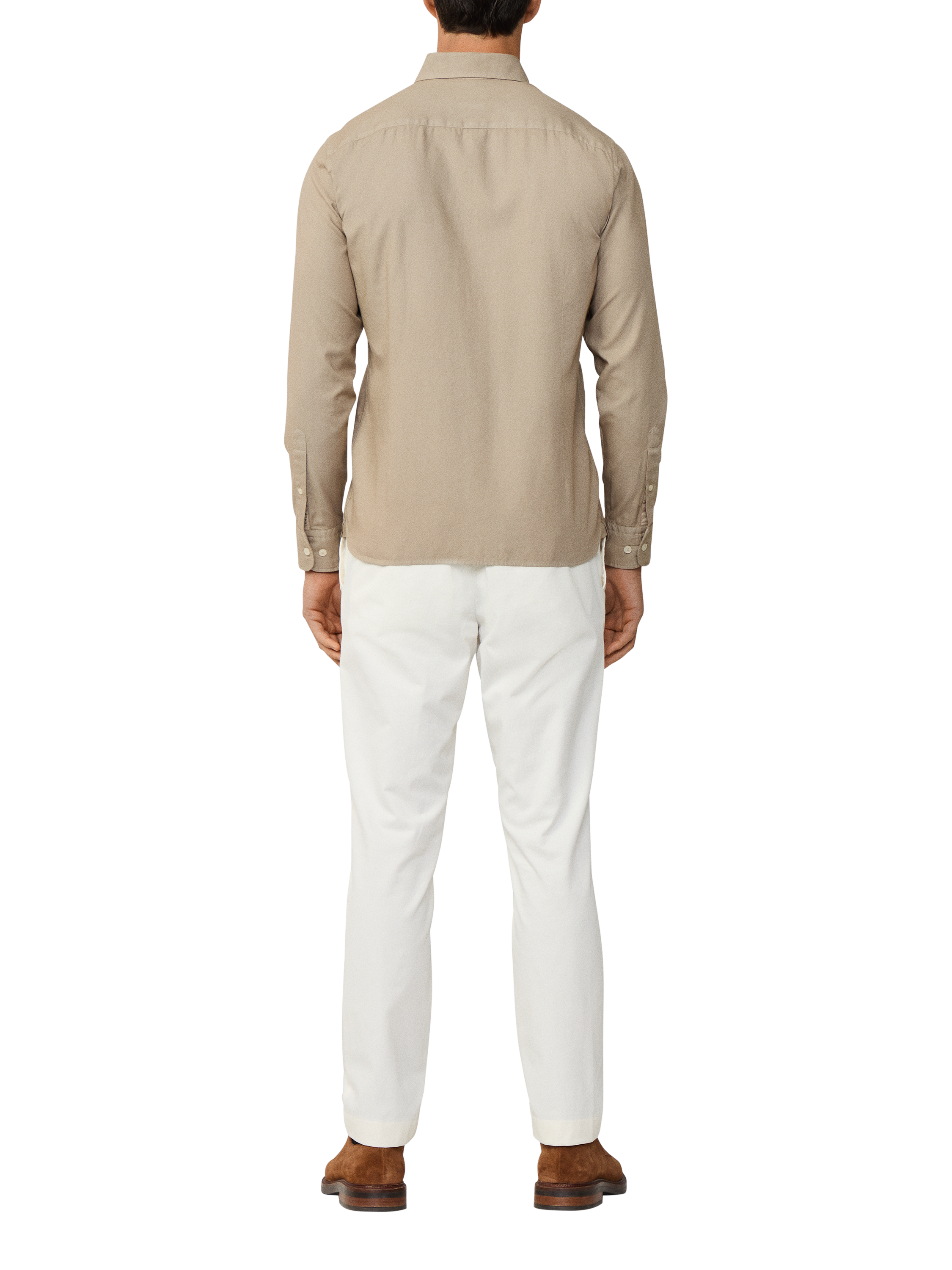 Product image 3 of 7, which shows Hackett London Button Down Collar Cotton Shirt, Laurel Green, L