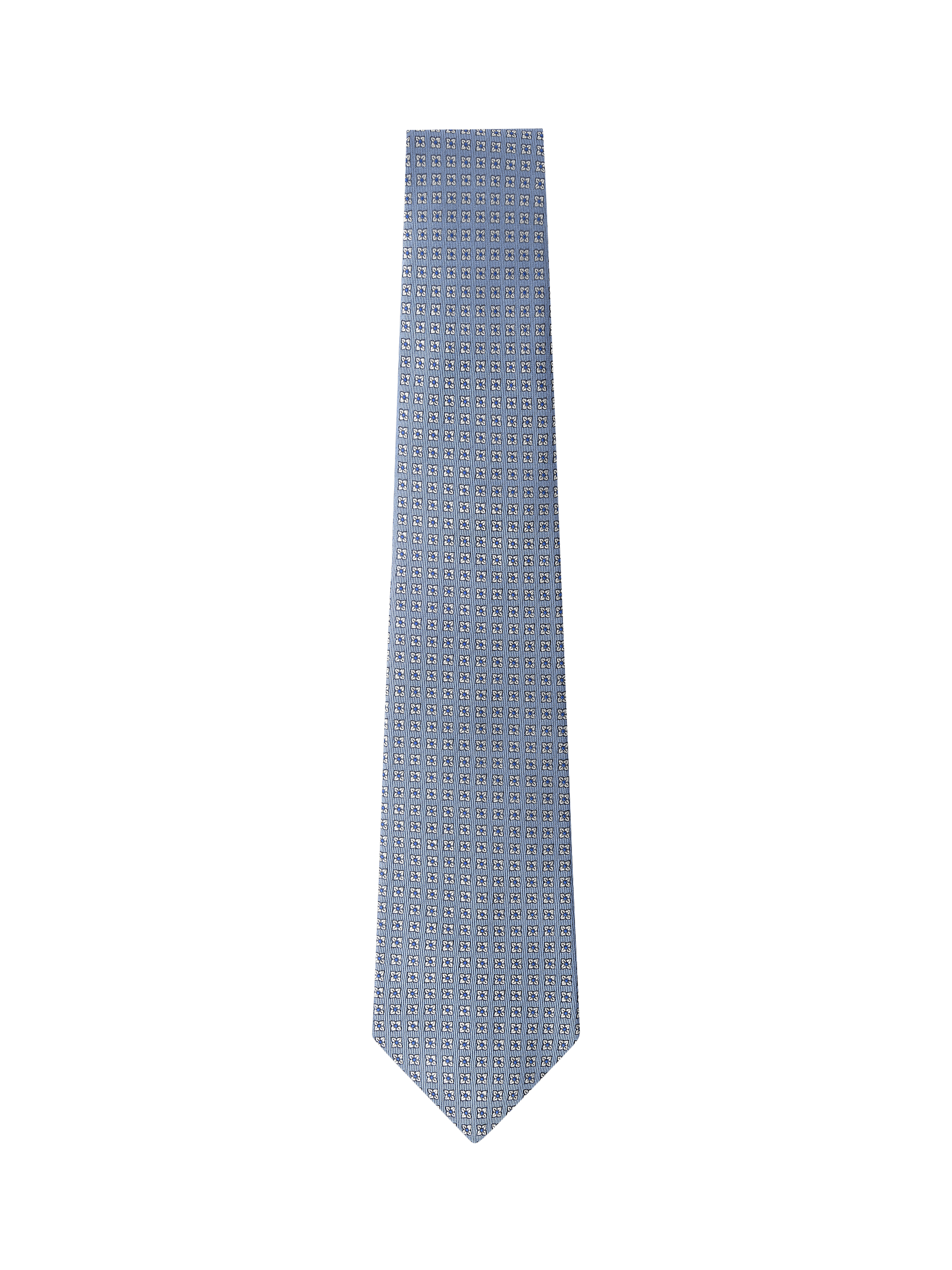 Product image 1 of 4, which shows Hackett London Flower Print Silk Tie, Eton Blue, One Size