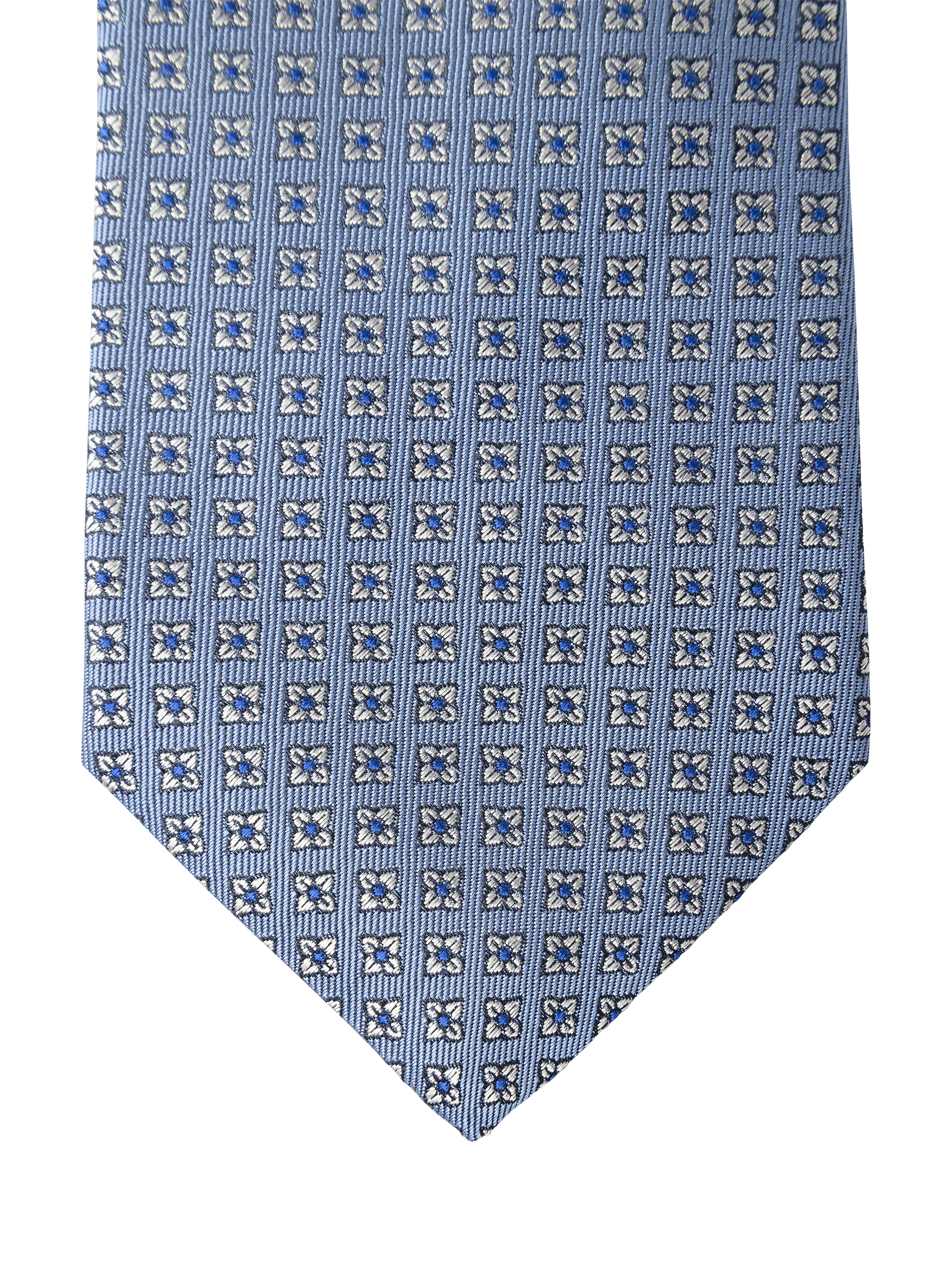 Product image 4 of 4, which shows Hackett London Flower Print Silk Tie, Eton Blue, One Size