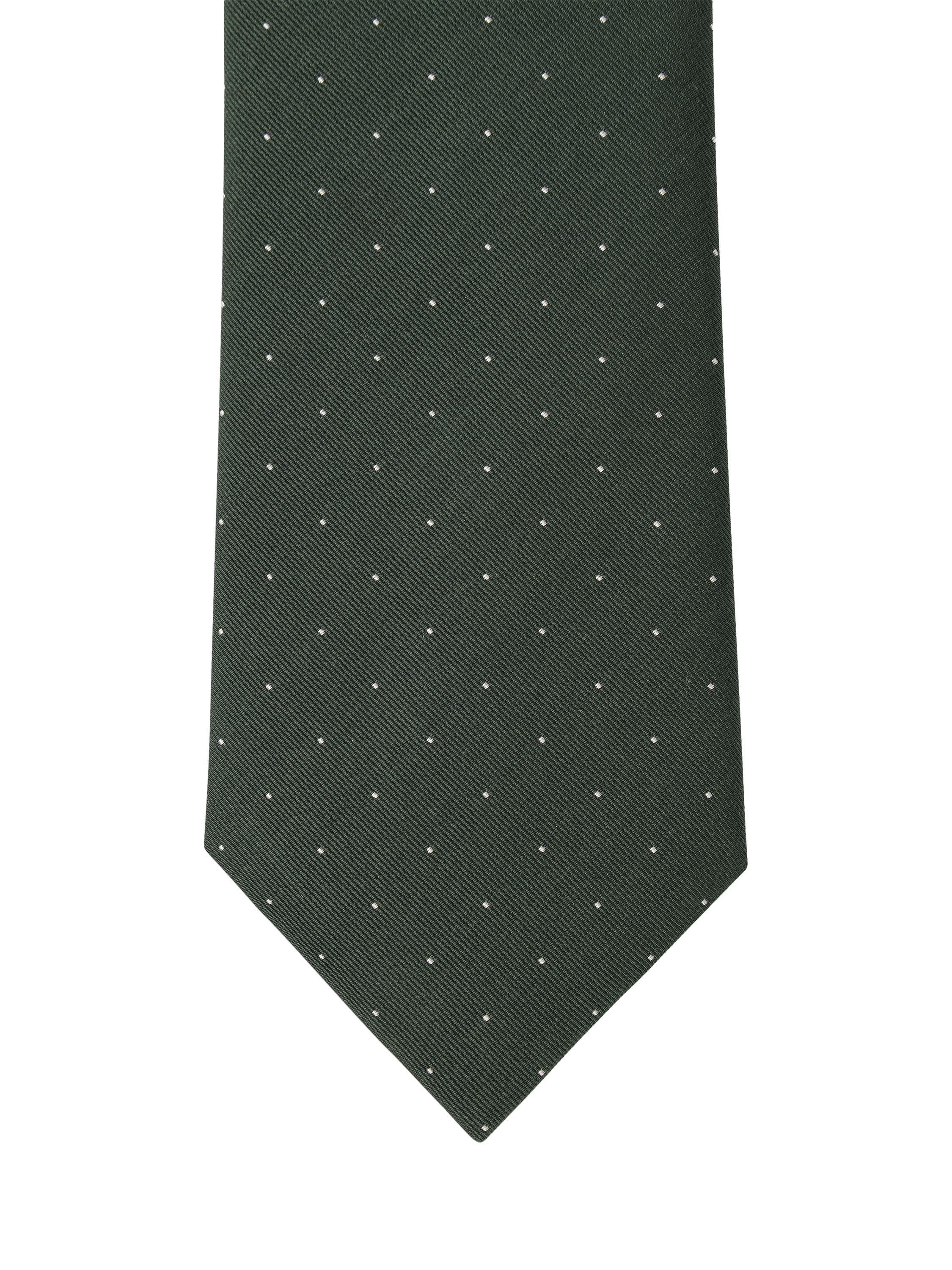 Product image 4 of 4, which shows Hackett London Small Polka Dot Silk Tie, Emerald Green, One Size