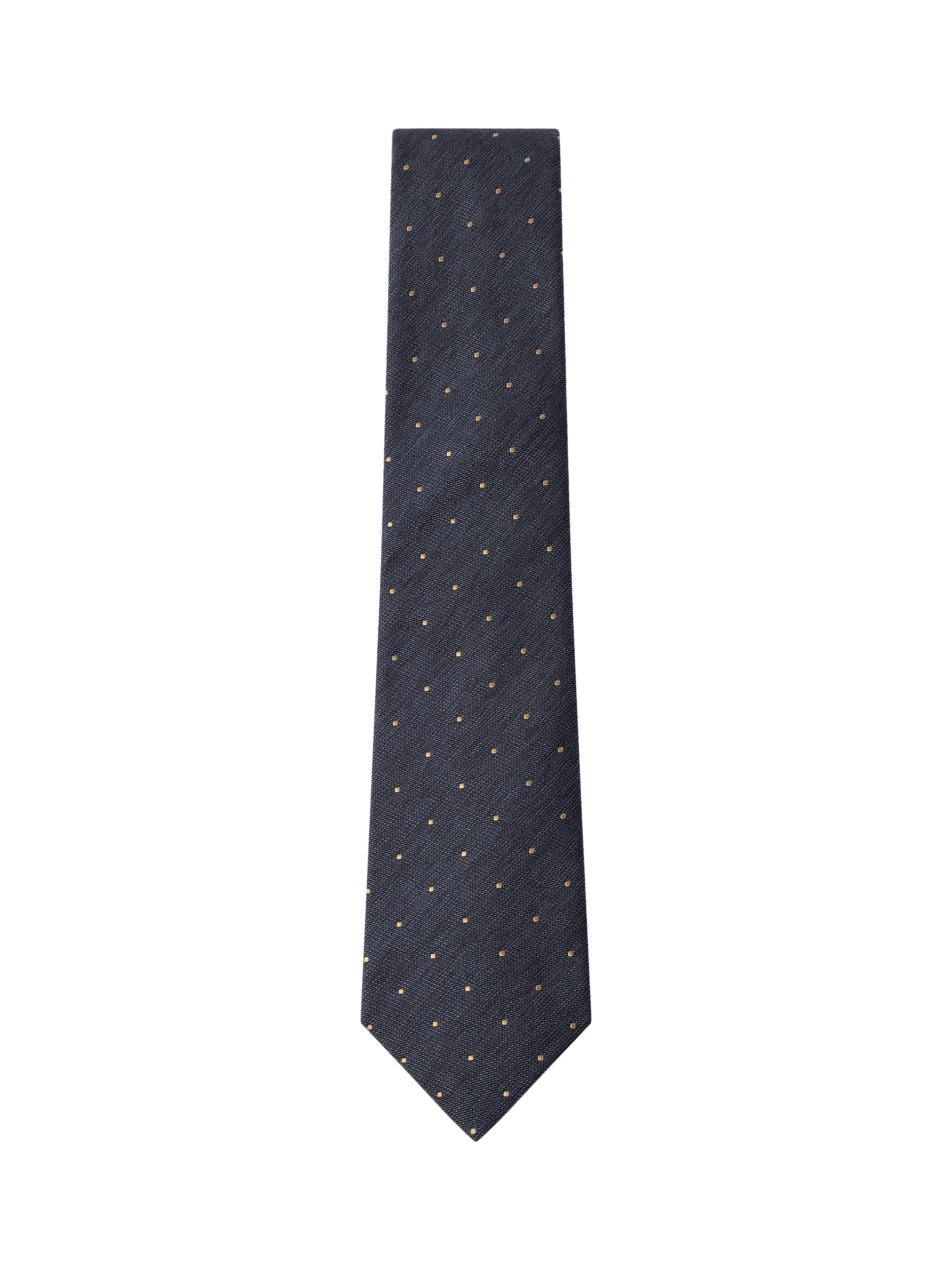 Product image 1 of 4, which shows Hackett London Polka Dot Silk Blend Tie, Navy, One Size