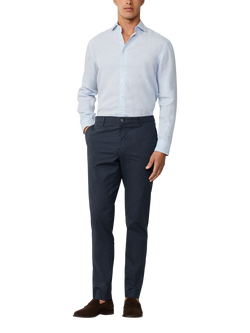 Hackett London Slim Fit Kensington Cotton Blend Chinos - view 2, Navy