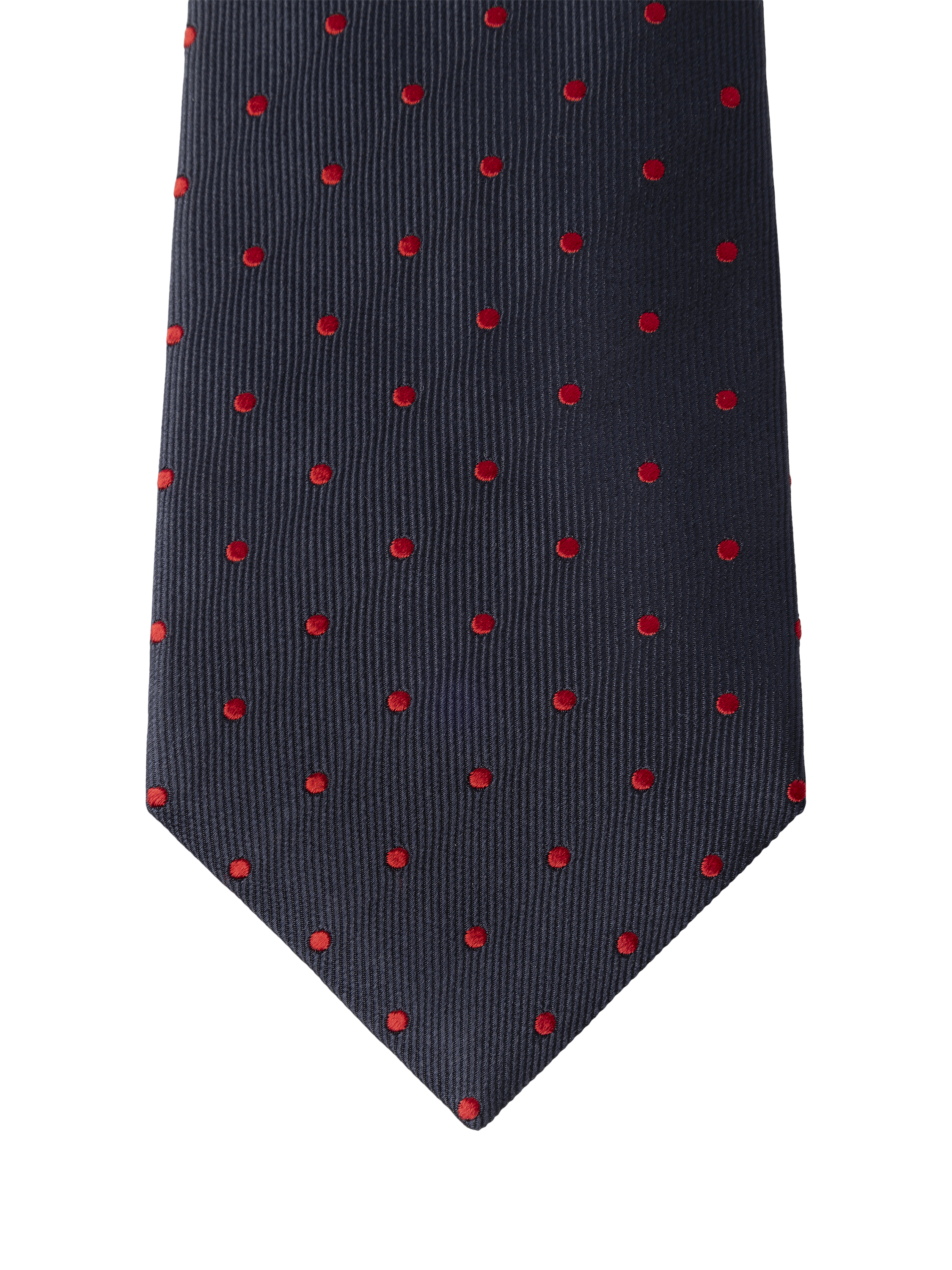 Product image 4 of 4, which shows Hackett London Twill Polka Dot Silk Tie, Navy, One Size