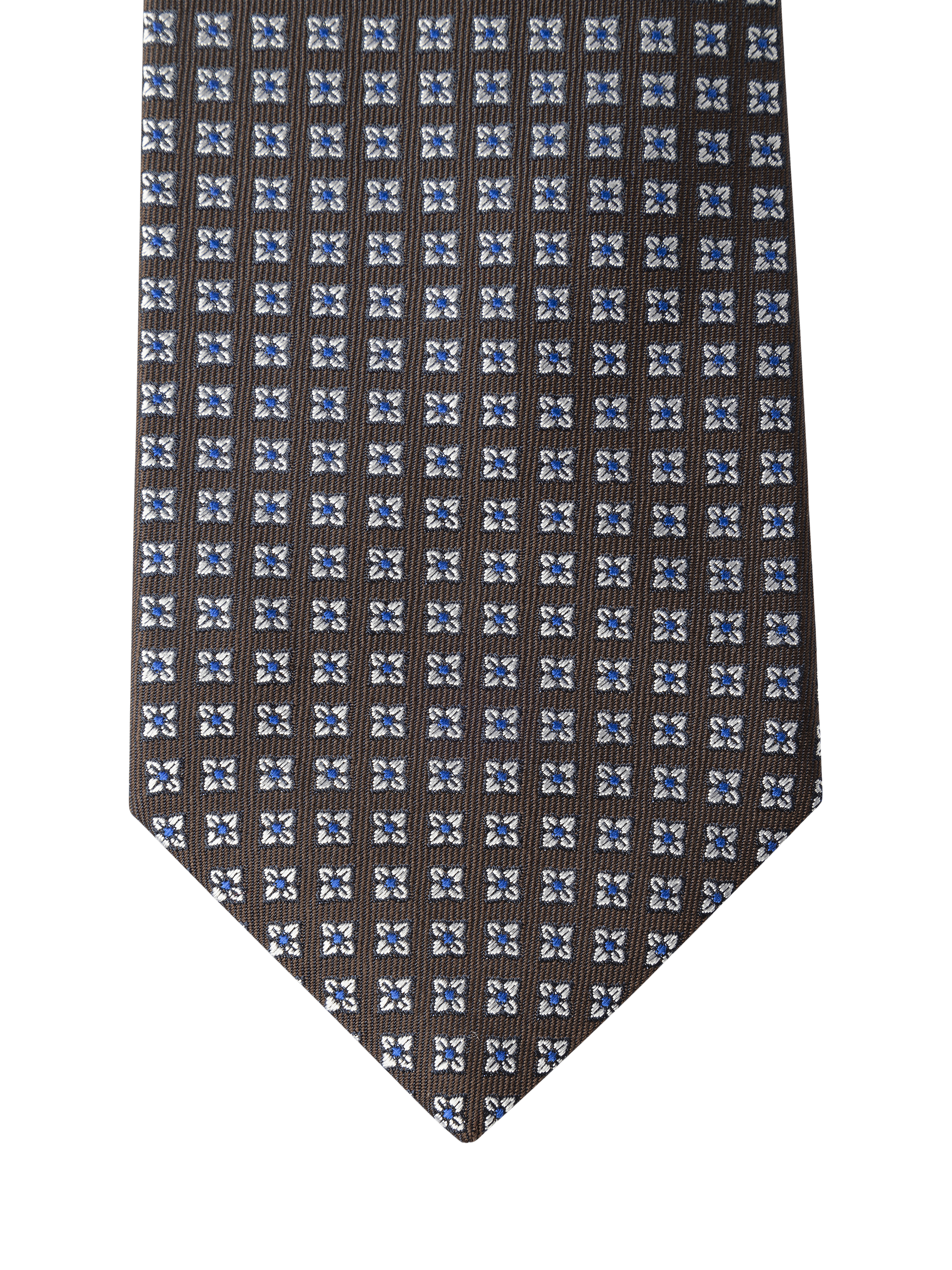 Product image 4 of 4, which shows Hackett London Floral Silk Tie, Dark Brown, One Size