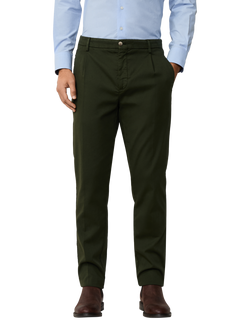 Hackett London Sloane Tapered Fit Cotton Blend Chinos, Hunter Green