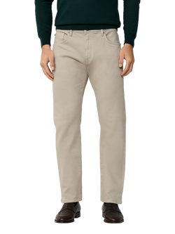 Hackett London Cotton Regular Denim Trousers, Malt Beige