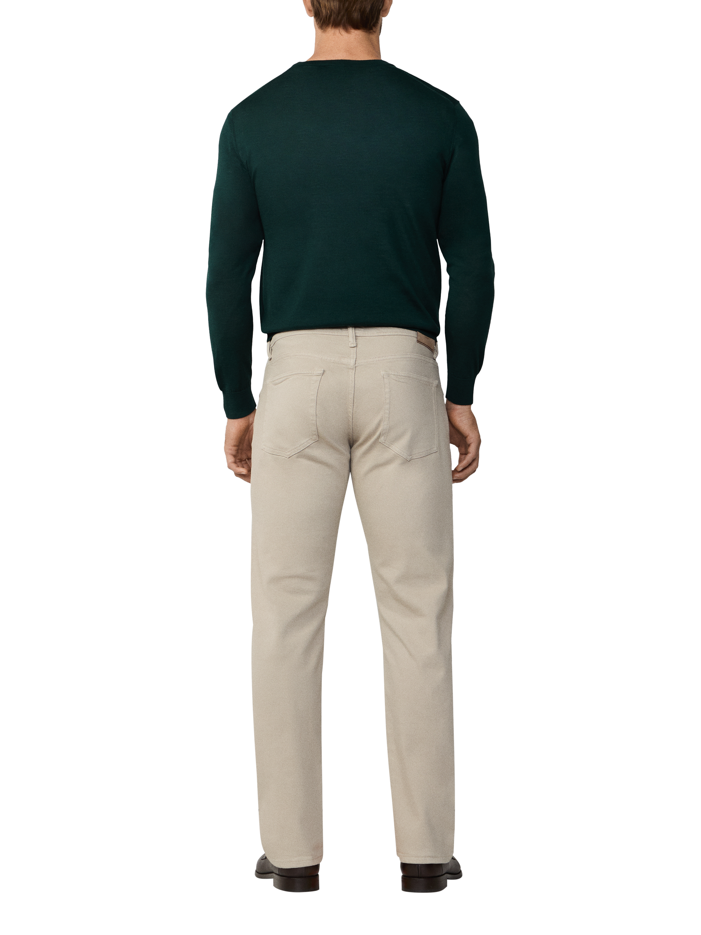Product image 3 of 6, which shows Hackett London Cotton Regular Denim Trousers, Malt Beige, 42R