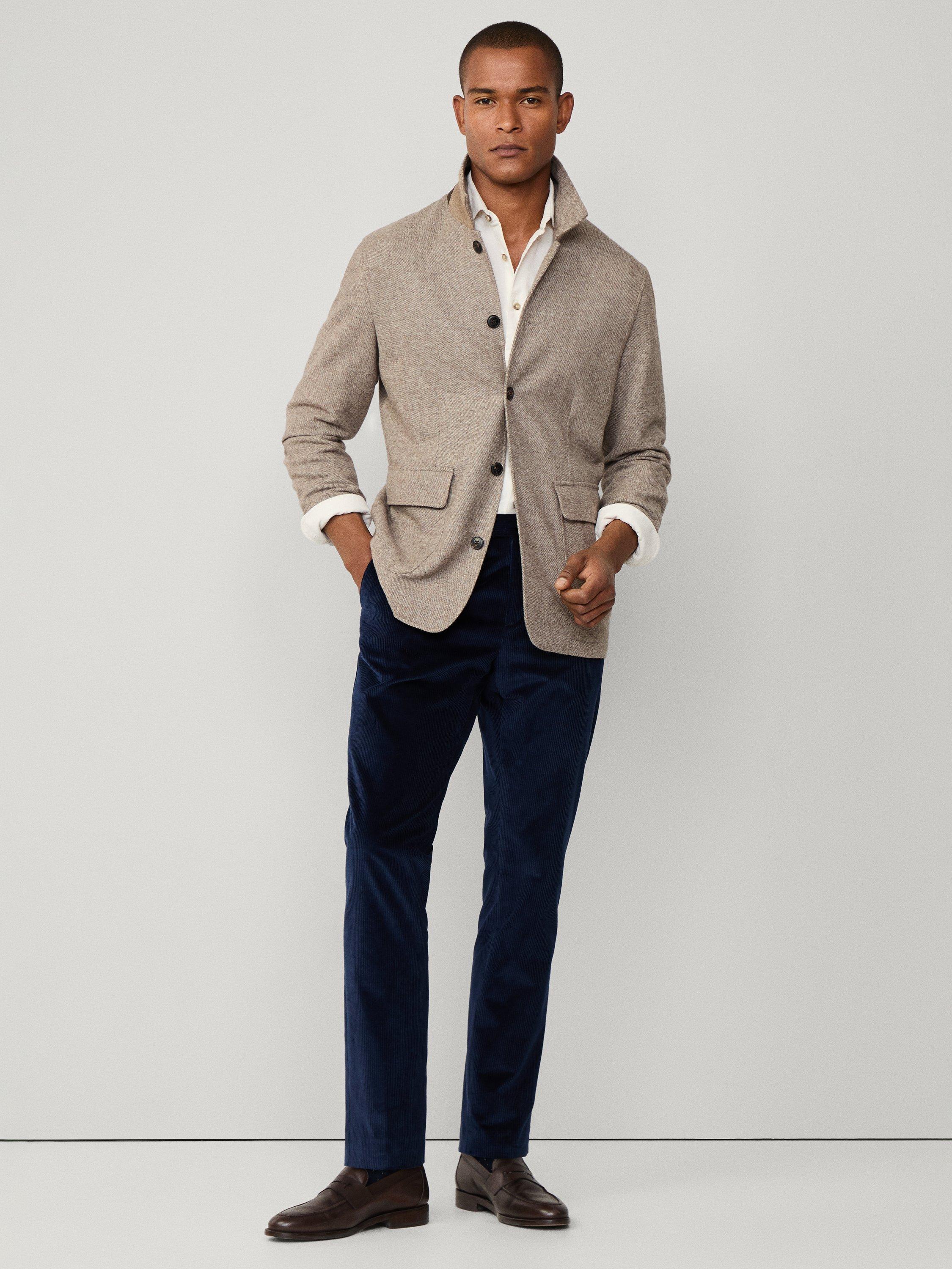 Product image 7 of 7, which shows Hackett London Cotton Blend Regular Chino Trousers, Midnight Blue, 42R