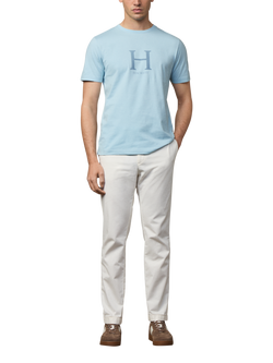 Hackett London Heritage Graphic Print Cotton T-Shirt - view 2, Wave Blue