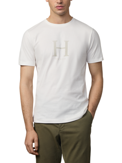 Hackett London Heritage Graphic Print Cotton T-Shirt, Off White