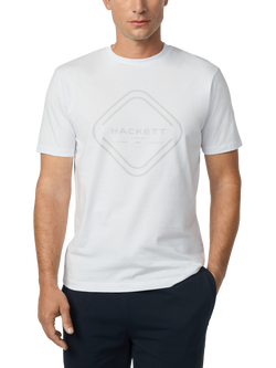 Hackett London Cotton Short Sleeve Crew Neck T-Shirt, Optic White
