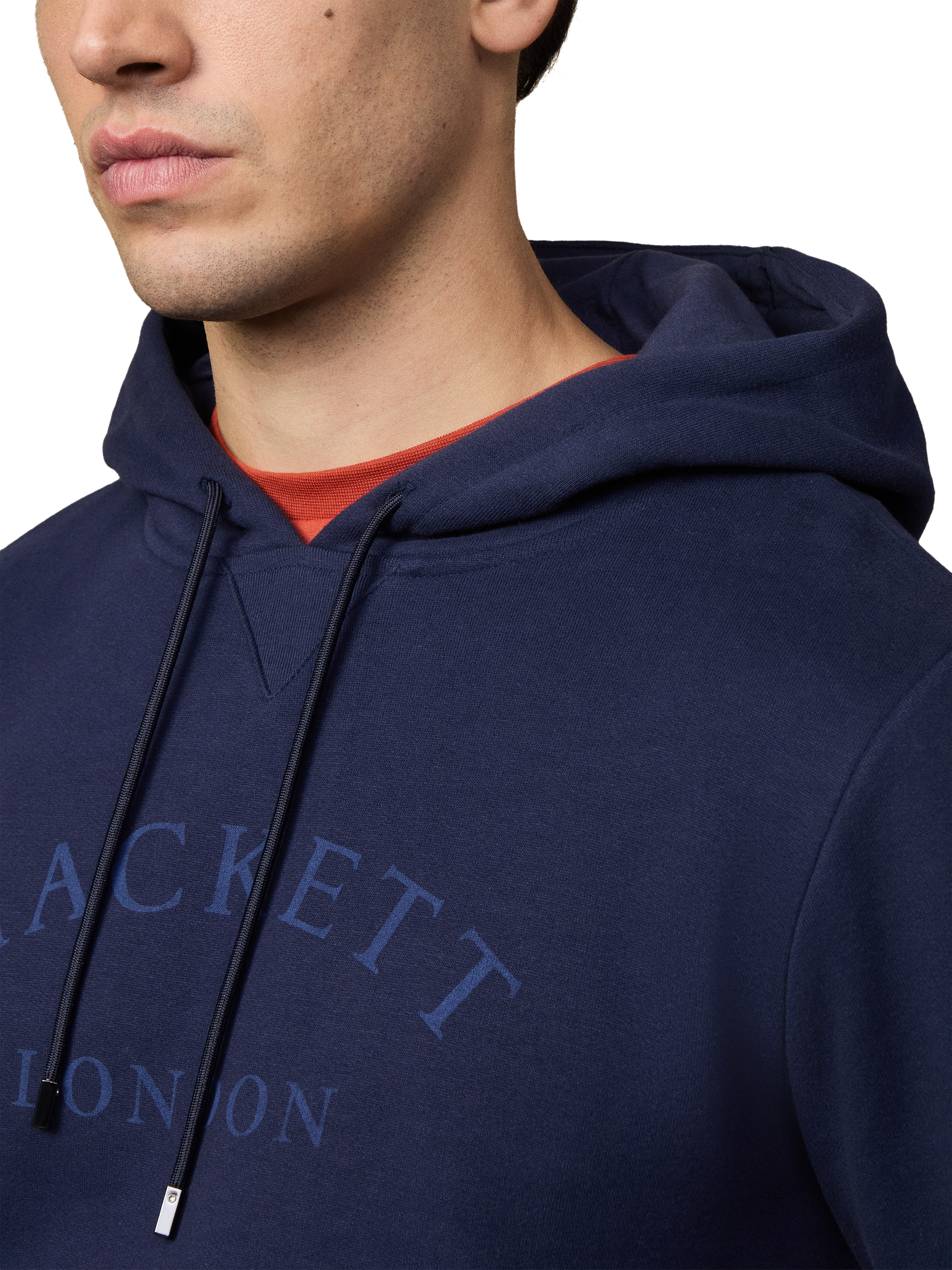 Product image 4 of 5, which shows Hackett London Cotton Hoodie, Ink Blue, XXL