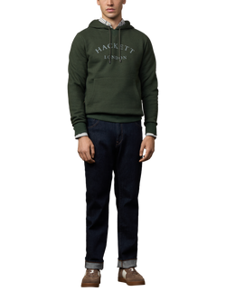 Hackett London Cotton Blend Hoodie - view 2, Duck Green