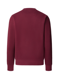 Hackett London Cotton Blend Long Sleeve Crew Neck Sweatshirt - view 2, Burgundy Red
