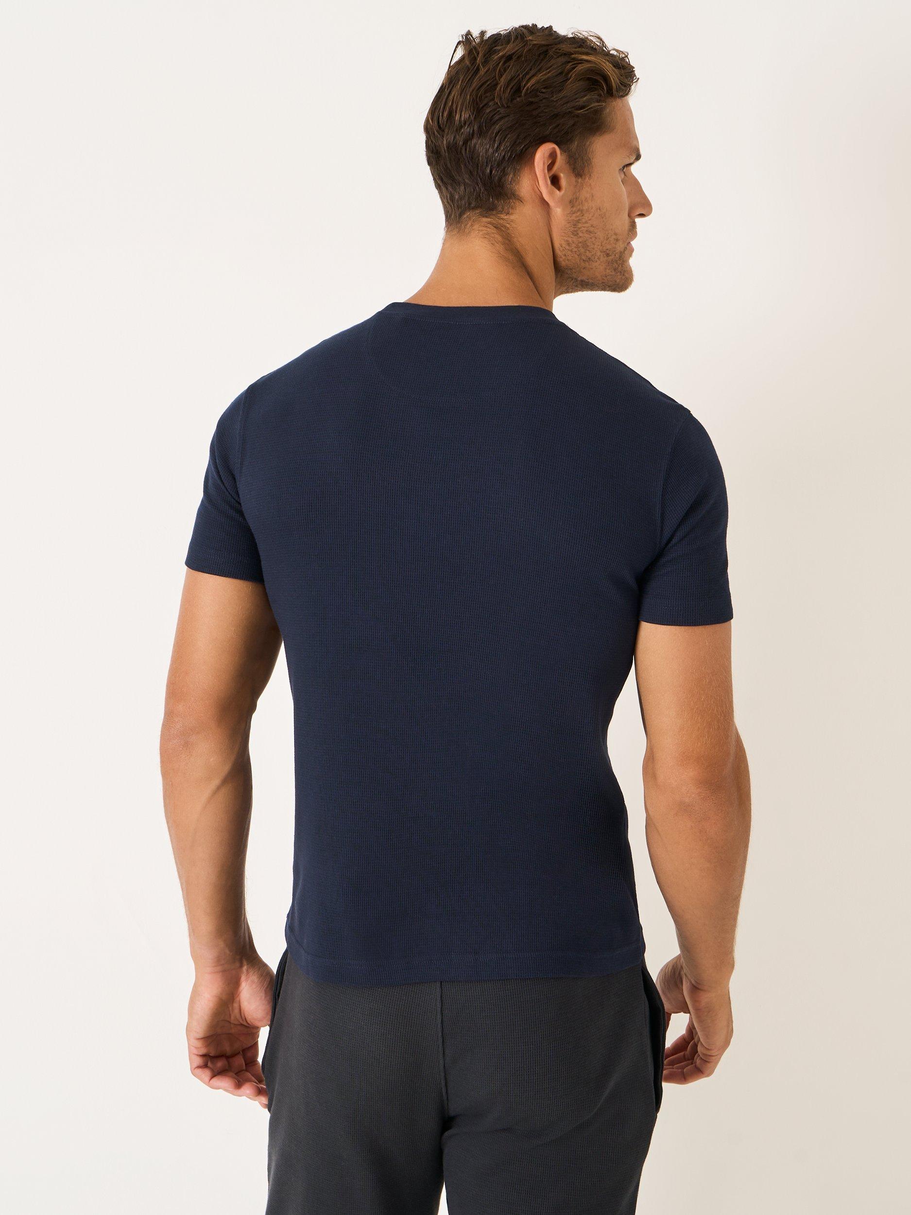 Product image 2 of 5, which shows Crew Clothing Crew Neck Cotton Blend T-Shirt, Navy Blue, L