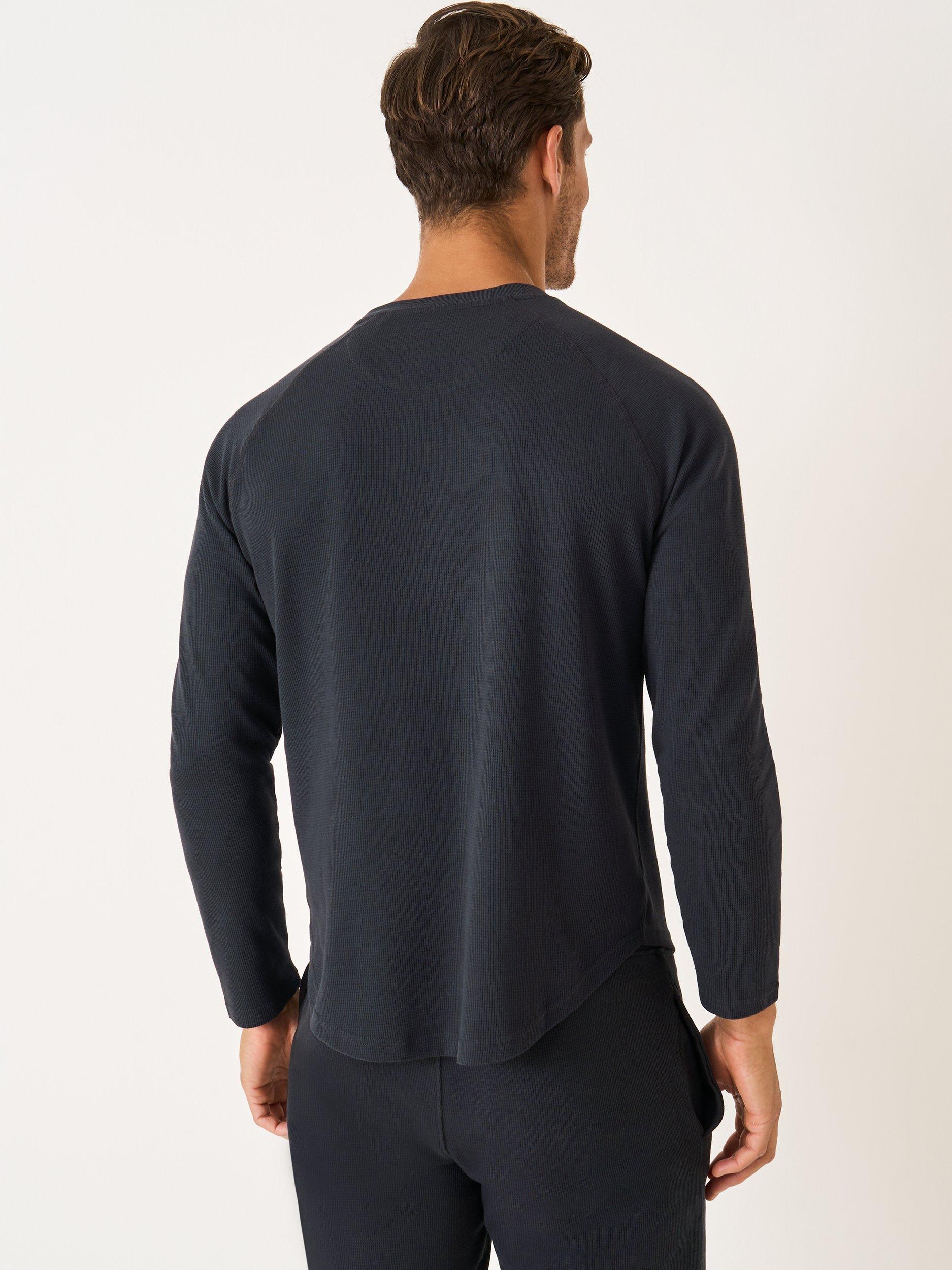 Product image 2 of 5, which shows Crew Clothing Cotton Blend Long Sleeve Pyjama Top, Graphite Grey, L