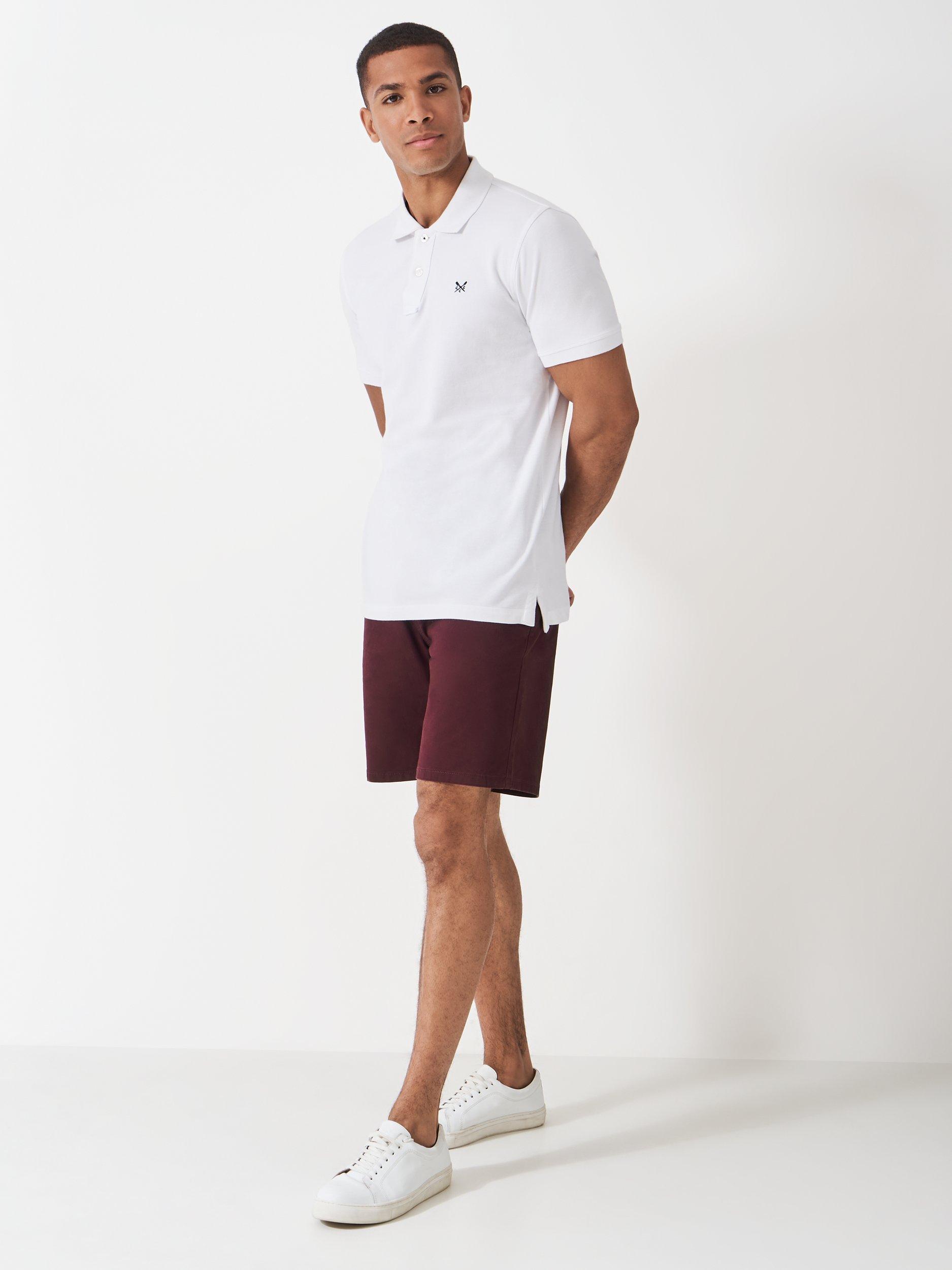 Crew Clothing Bermuda Chino Shorts, Burgundy