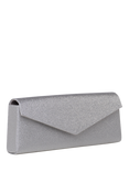 Paradox London Daryna Glitter Envelope Clutch Bag, Silver